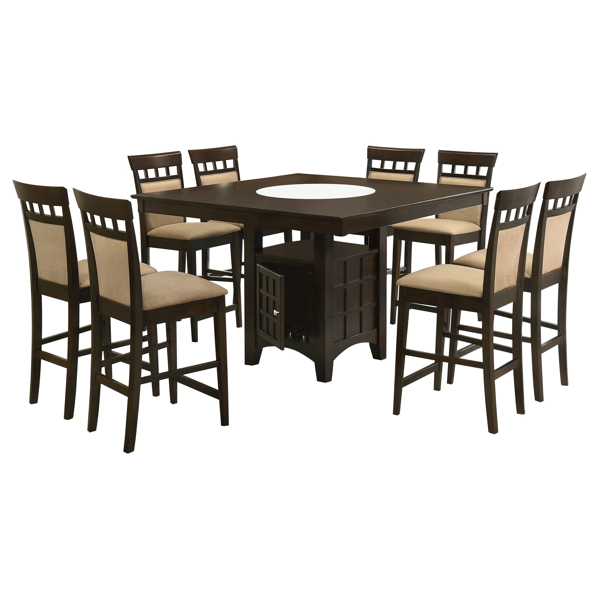 Gabriel 9-piece Square Counter Height Dining Set Cappuccino — view 2