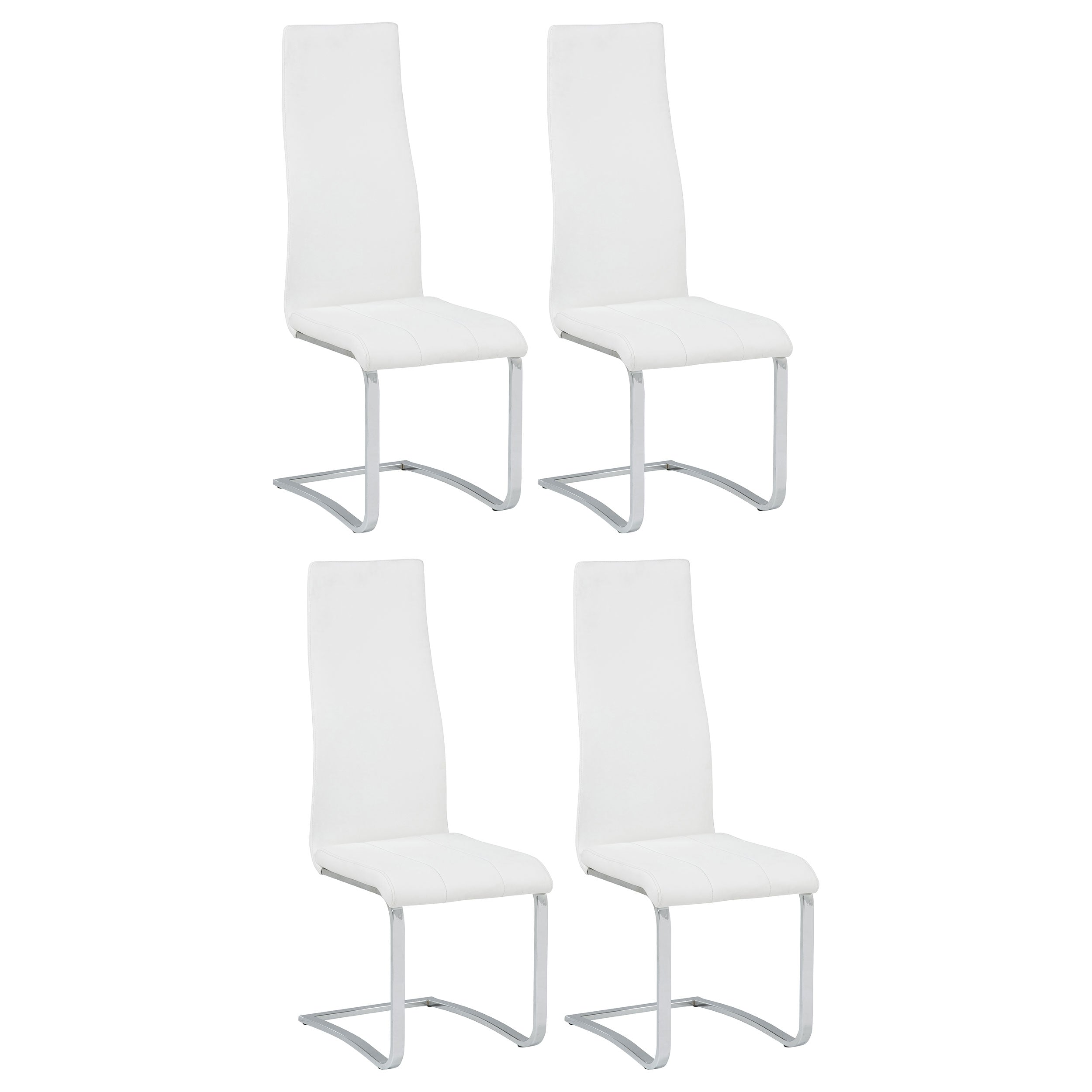Montclair Upholstered Dining Side Chair White (Set of 4) — view 1