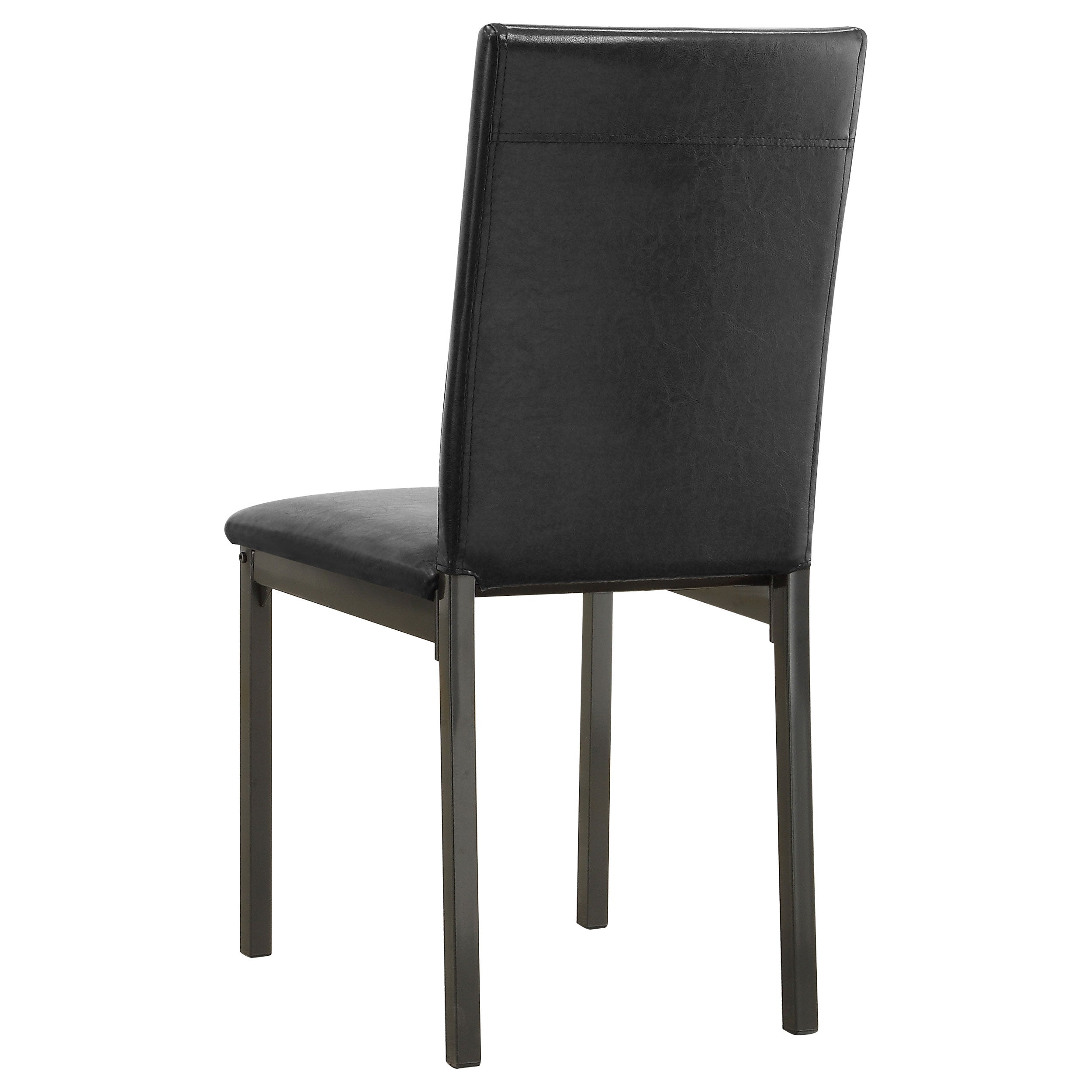 Garza Upholstered Dining Side Chair Dark Brown (Set of 2) — view 4