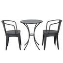 Ambrosia - 3 Piece Bistro Set With Leaf Motifs Top And Seat