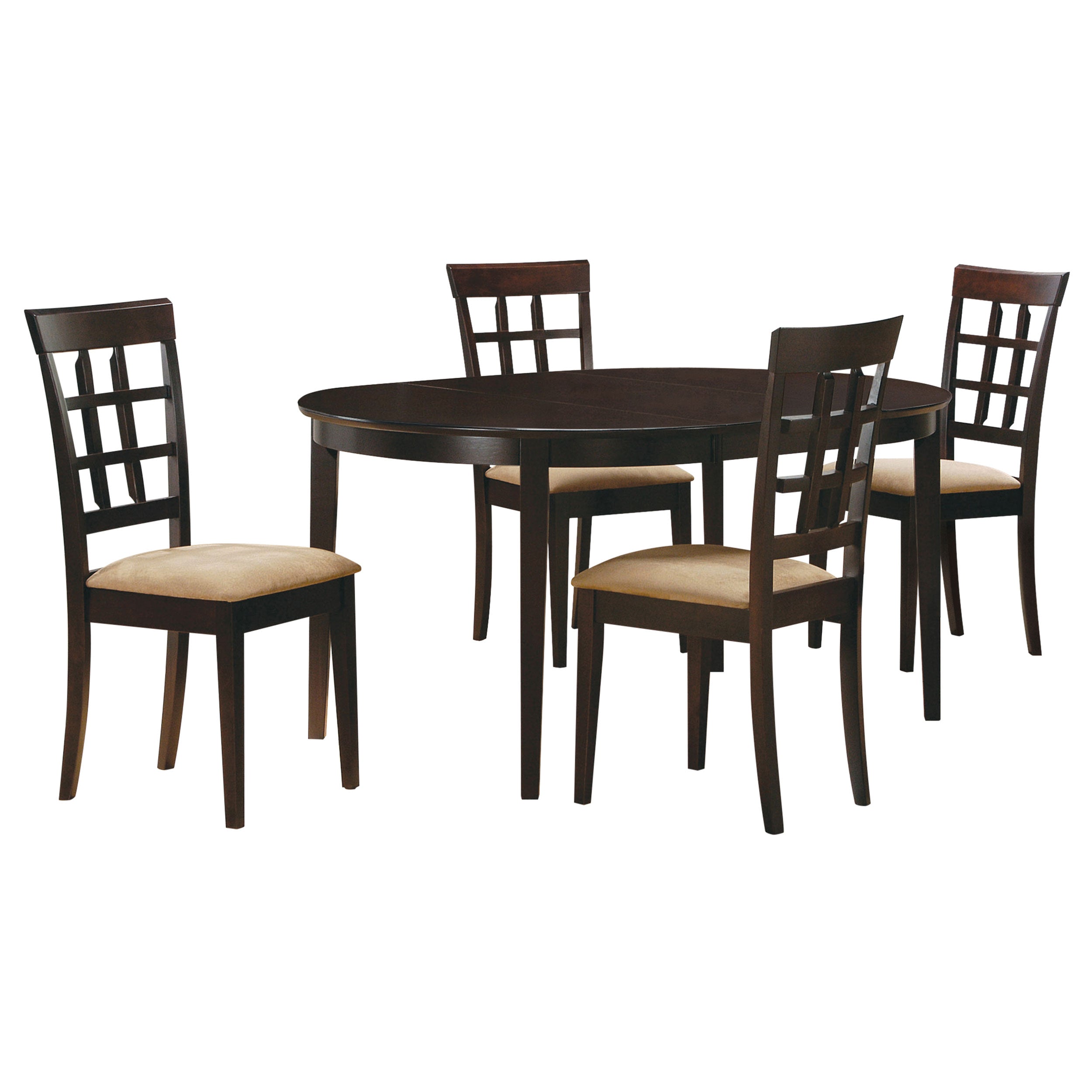 Gabriel 5-piece Extension Leaf Dining Table Set Cappuccino — view 2