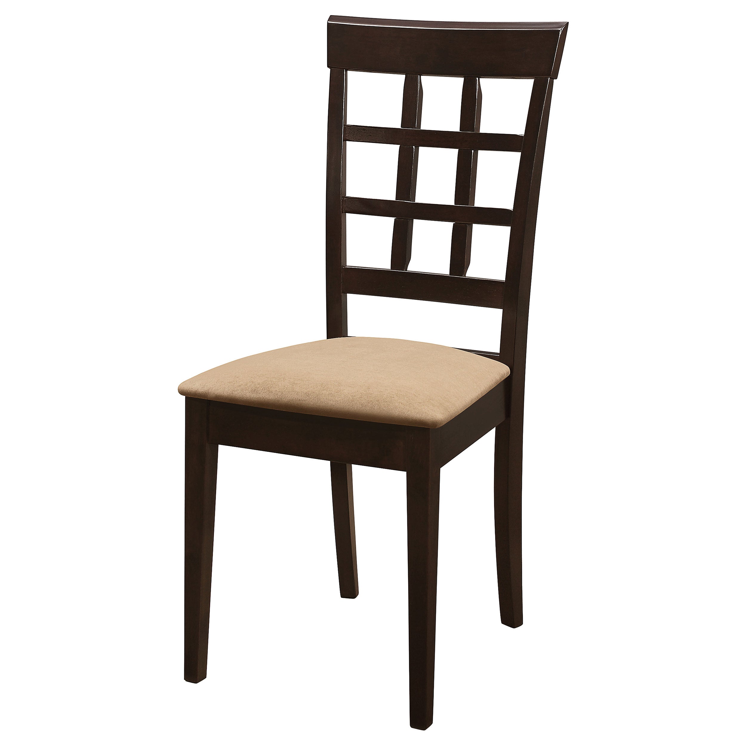Gabriel Lattice Back Dining Side Chair Cappuccino (Set of 2) — view 5