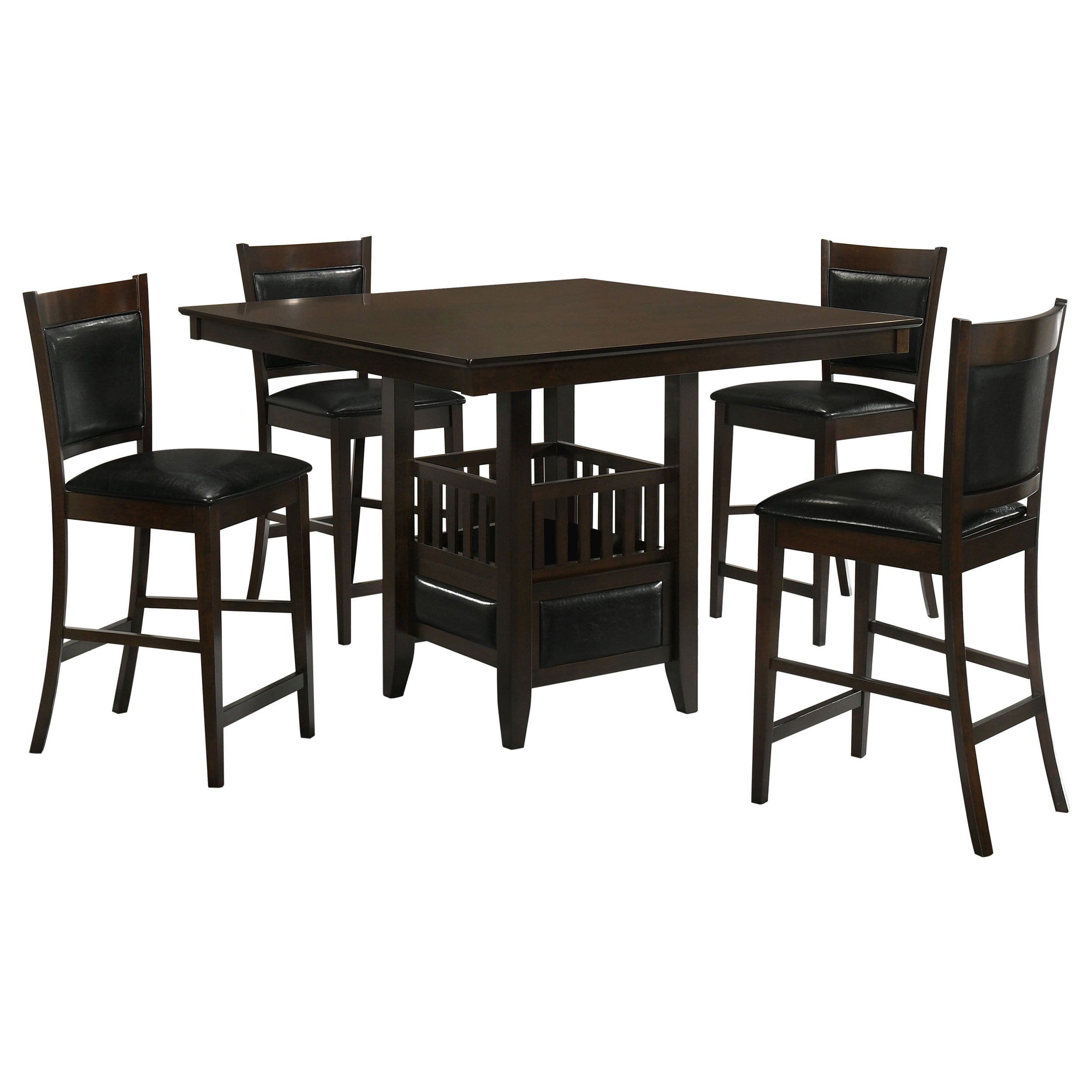 Jaden 5-piece Square Counter Height Dining Set Espresso — view 2