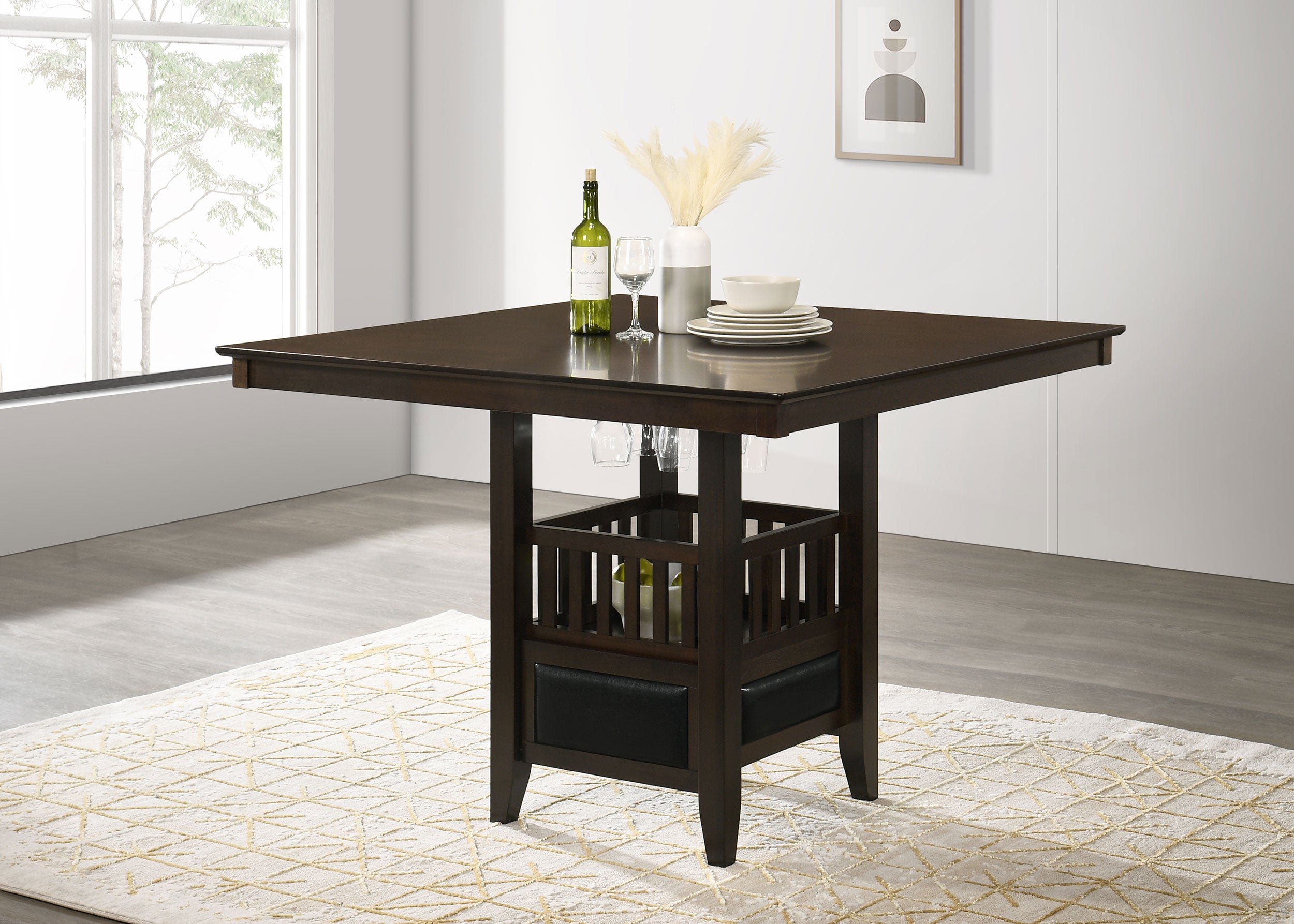 Jaden Square 47-inch Counter Height Dining Table Espresso — view 2
