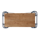 Yorktown - Industrial 5 Shelf Bookcase With Metal Pipework And Solid Fir - Natural