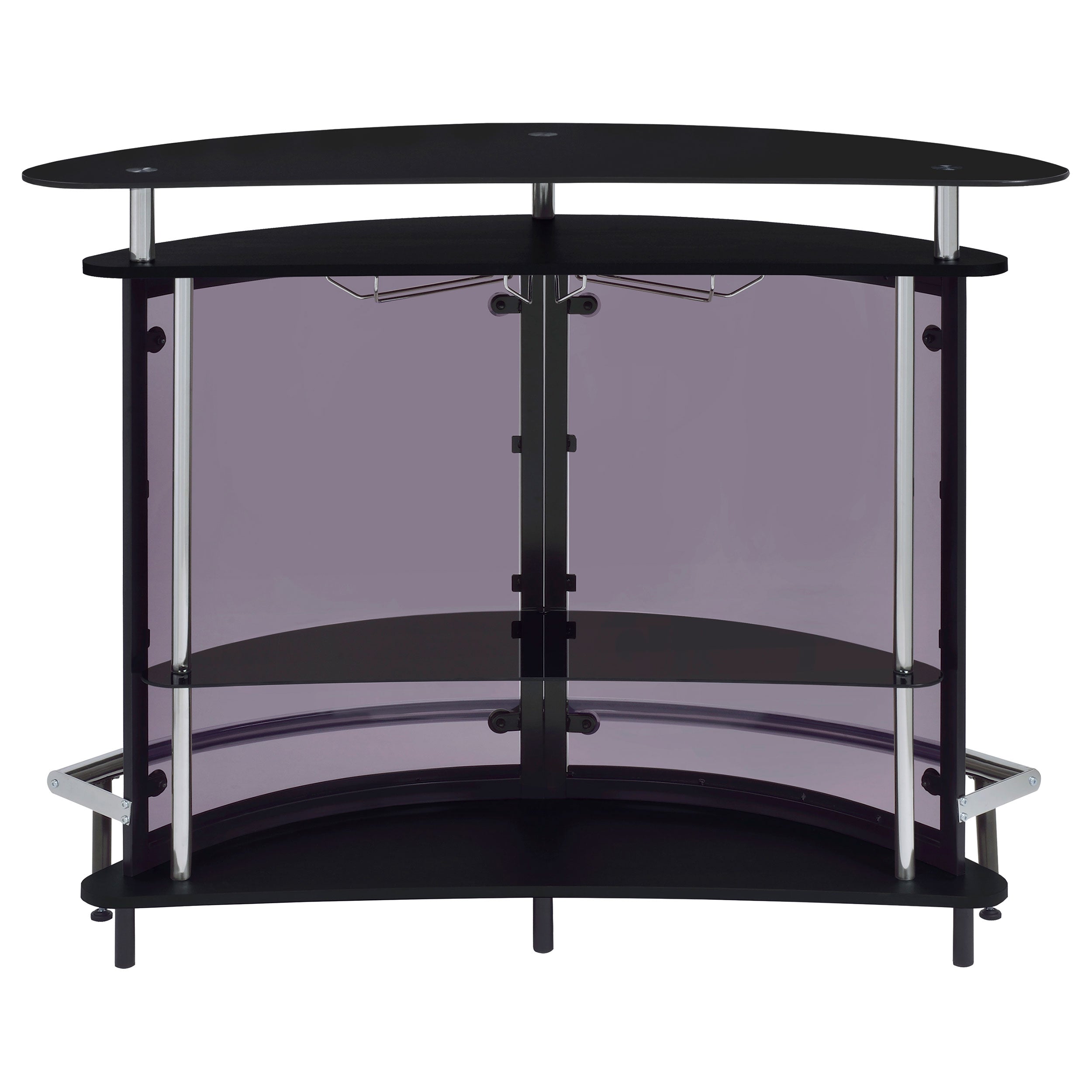 Amarillo Freestanding Glass Top Home Bar Wine Cabinet Black — view 8
