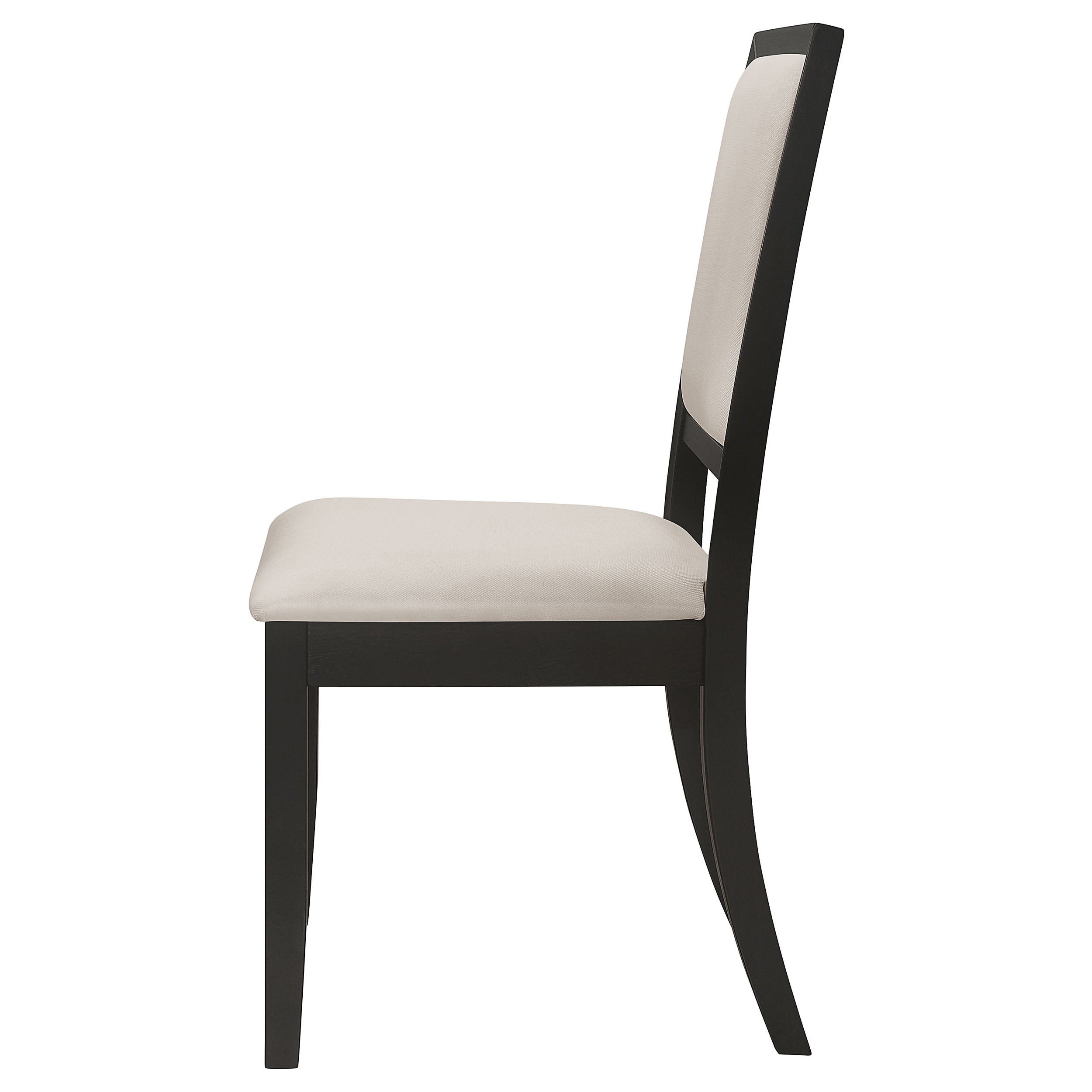 Louise Upholstered Wood Dining Side Chair Black (Set of 2) — view 6