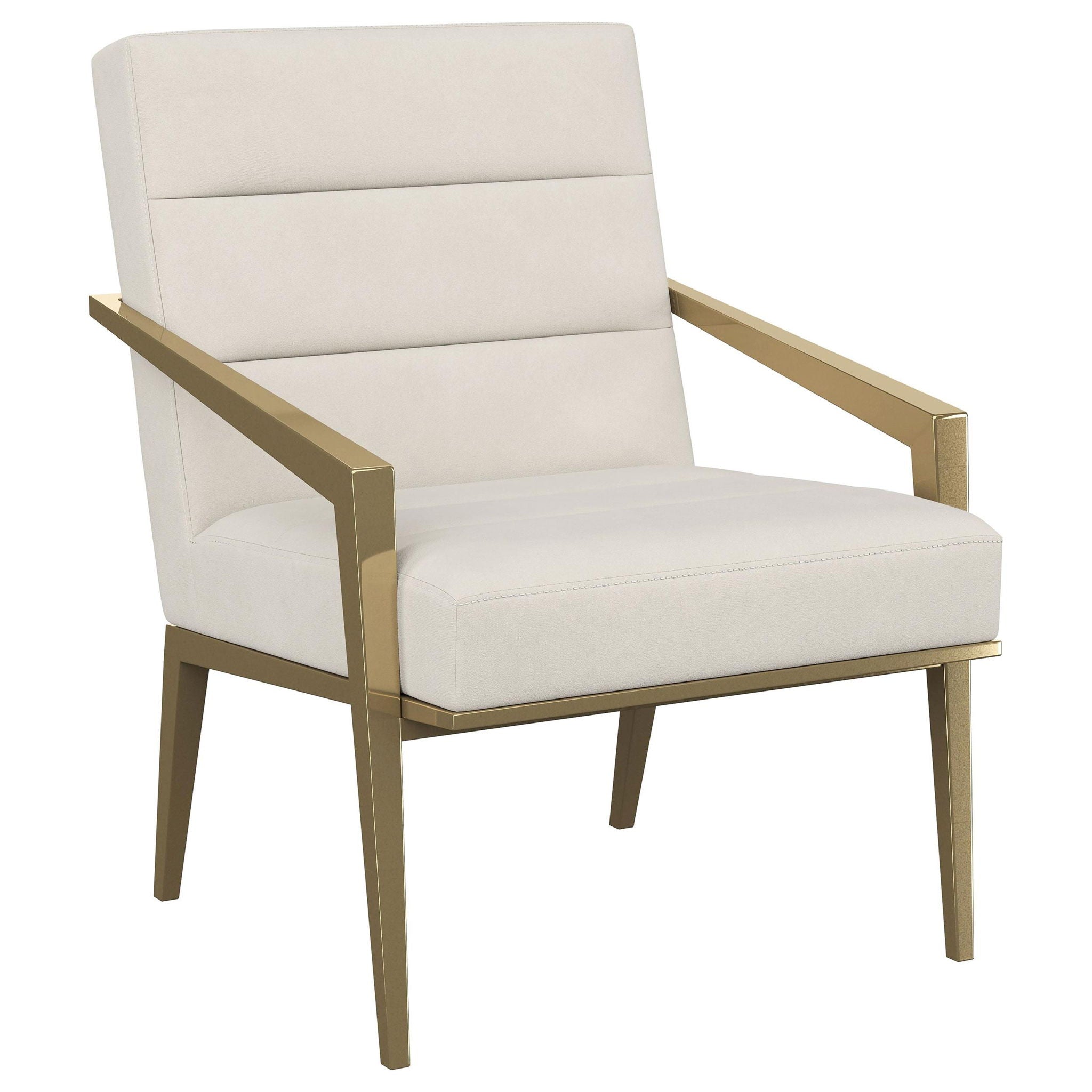 Kirra Upholstered Metal Arm Accent Chair Cream - Atlantic Fine Furniture Melbourne FL