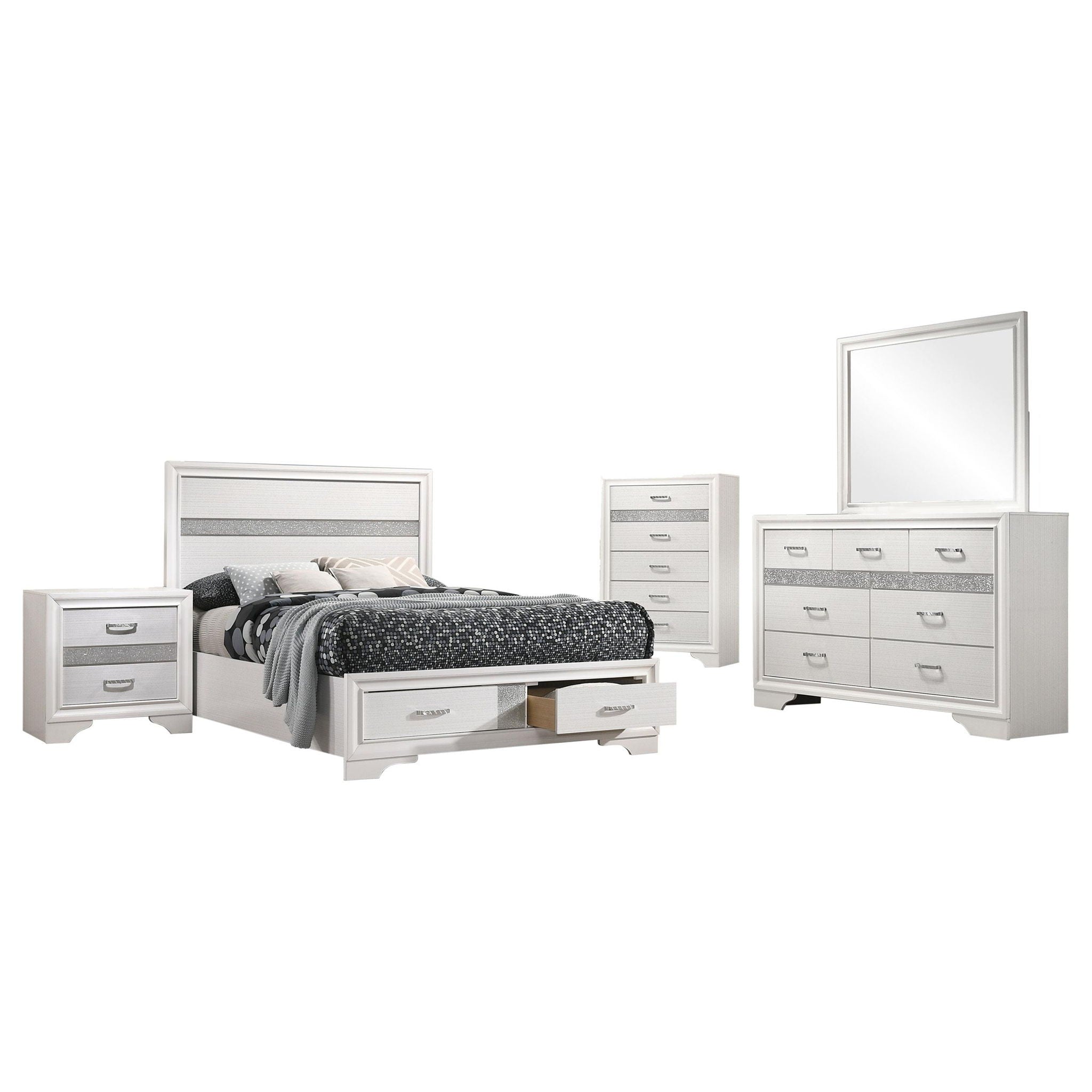 Miranda 5-piece Full Bedroom Set White