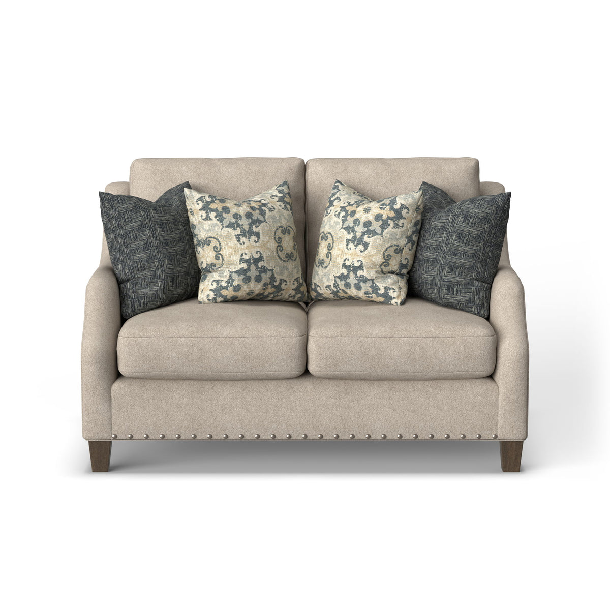 Gianna - Fabric Loveseat With Nailhead Trim