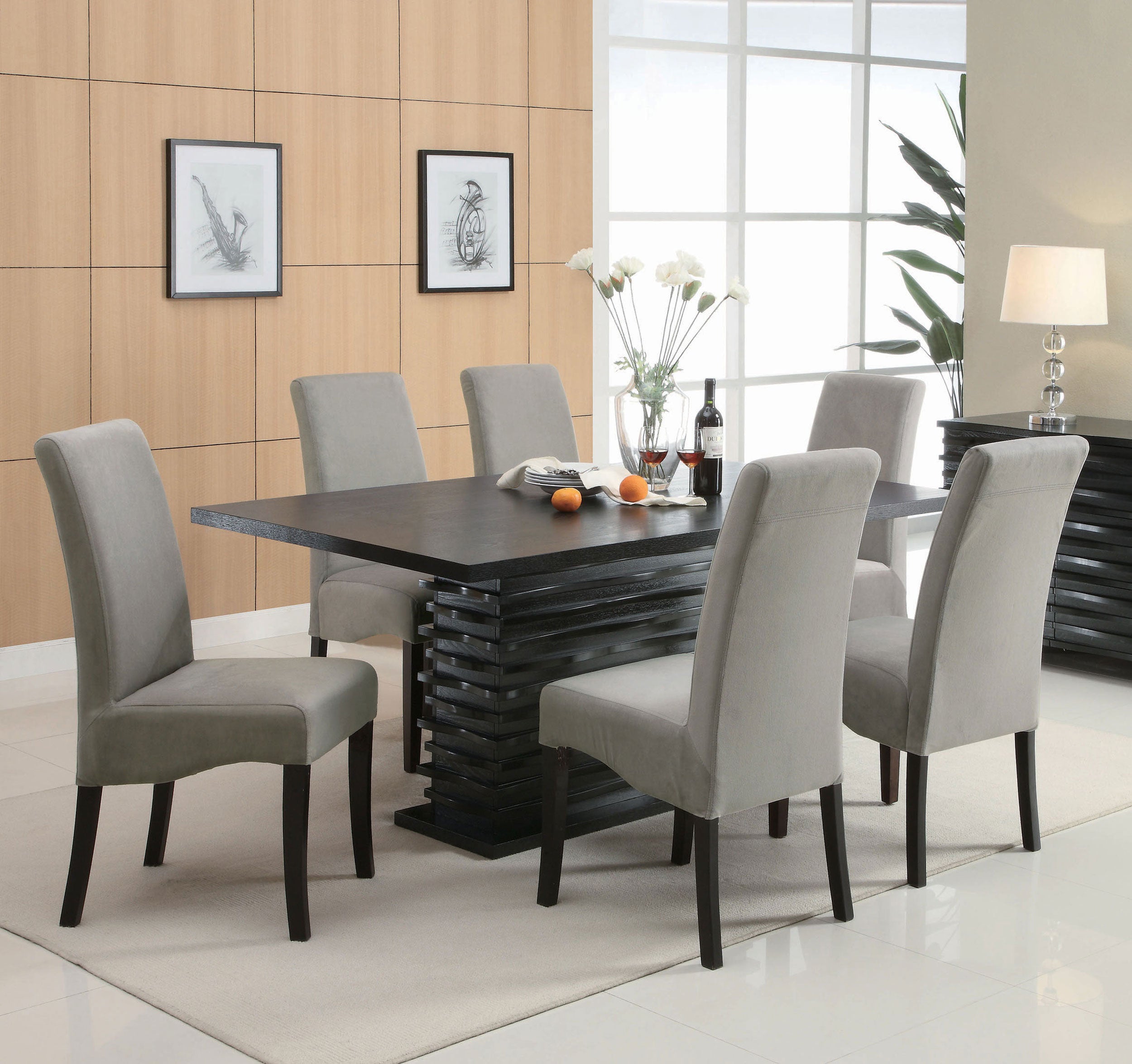 Stanton 7-piece Rectangular Dining Table Set Grey — view 1