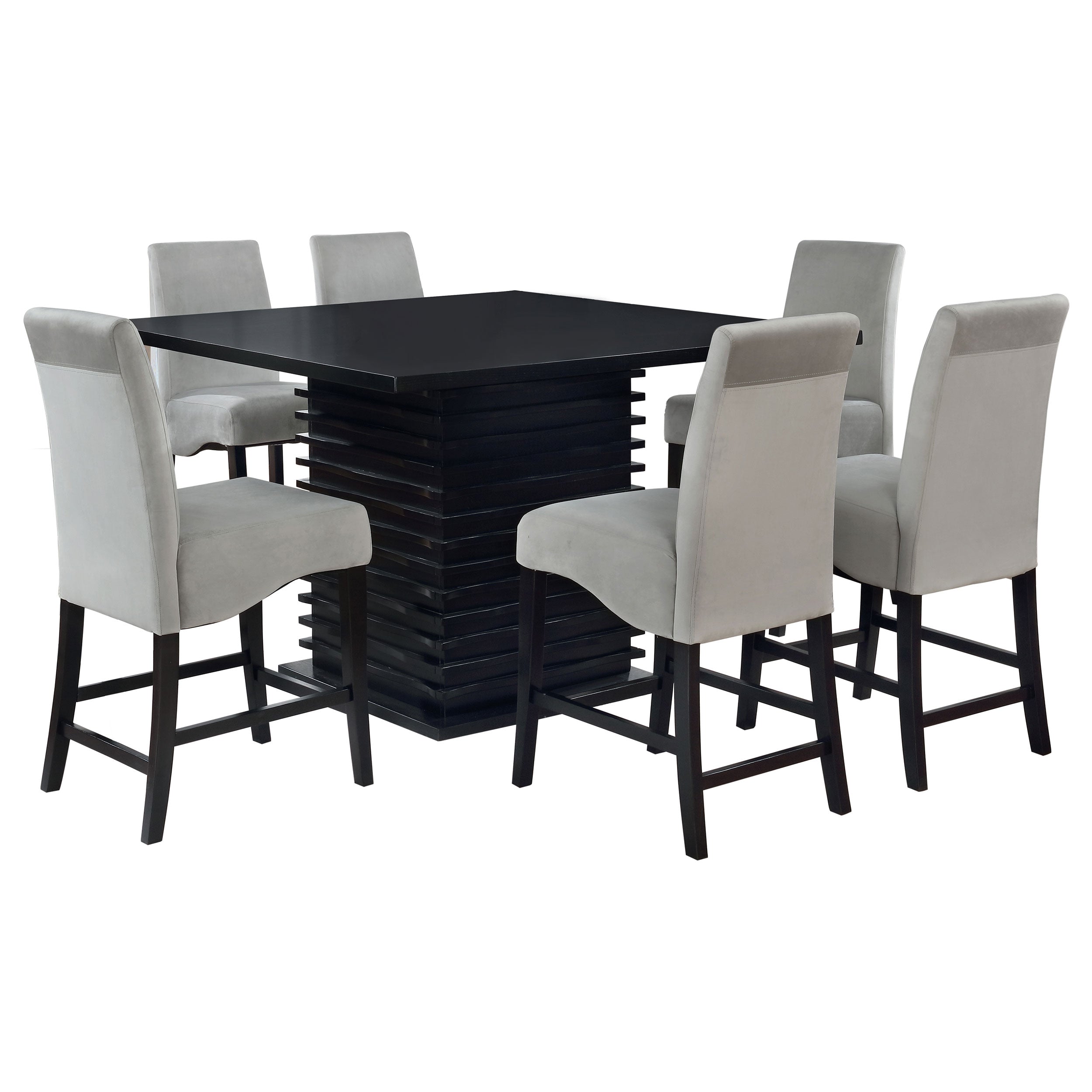 Stanton 7-piece Square Counter Height Dining Table Set Grey — view 2