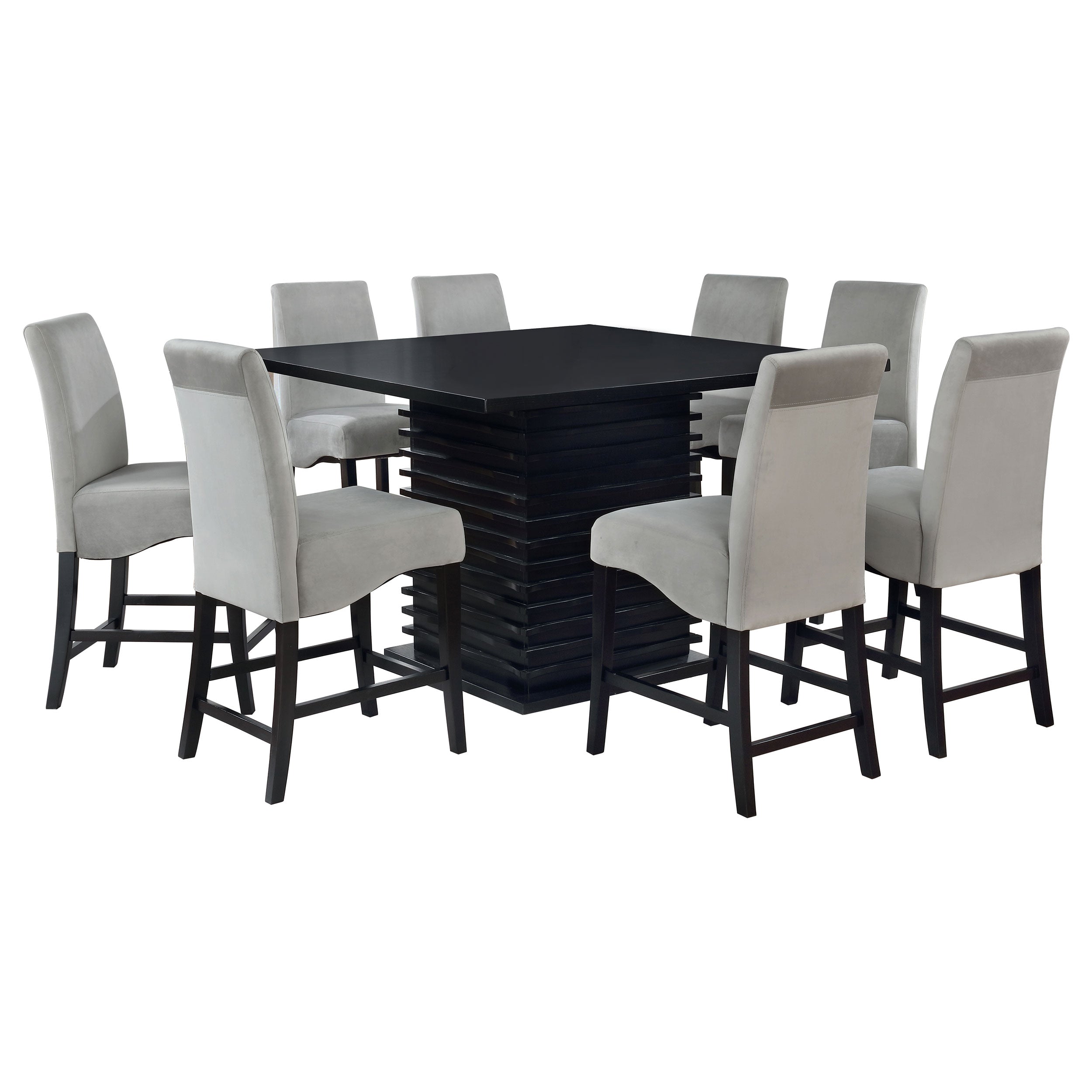Stanton 9-piece Square Counter Height Dining Table Set Grey — view 2