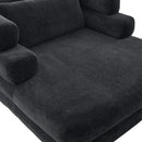 Oversized Chaise Lounge Sofa Bed With Deep Seat And Layered Armrests