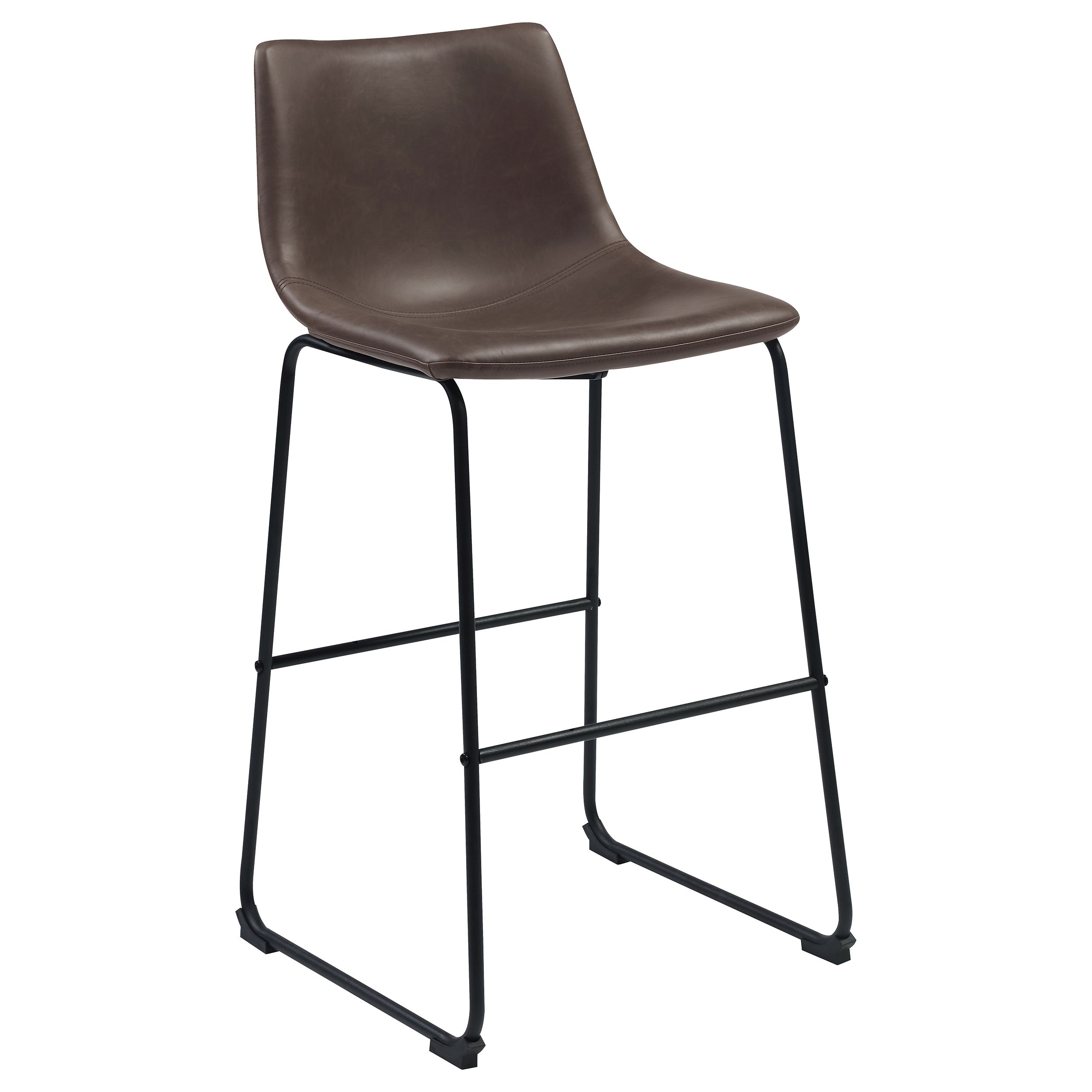 Michelle Upholstered Bar Chair Brown (Set of 2) — view 3