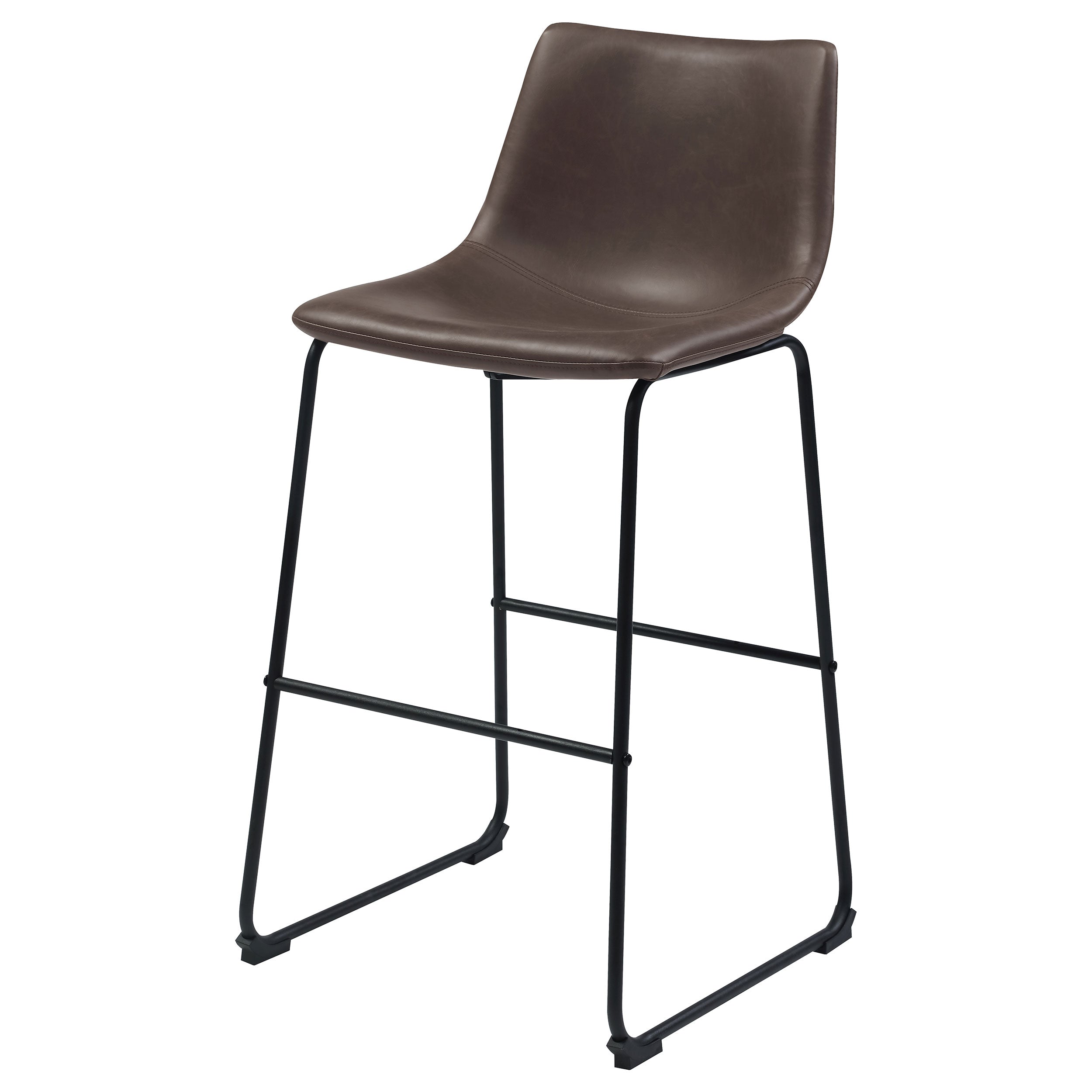 Michelle Upholstered Bar Chair Brown (Set of 2) — view 5