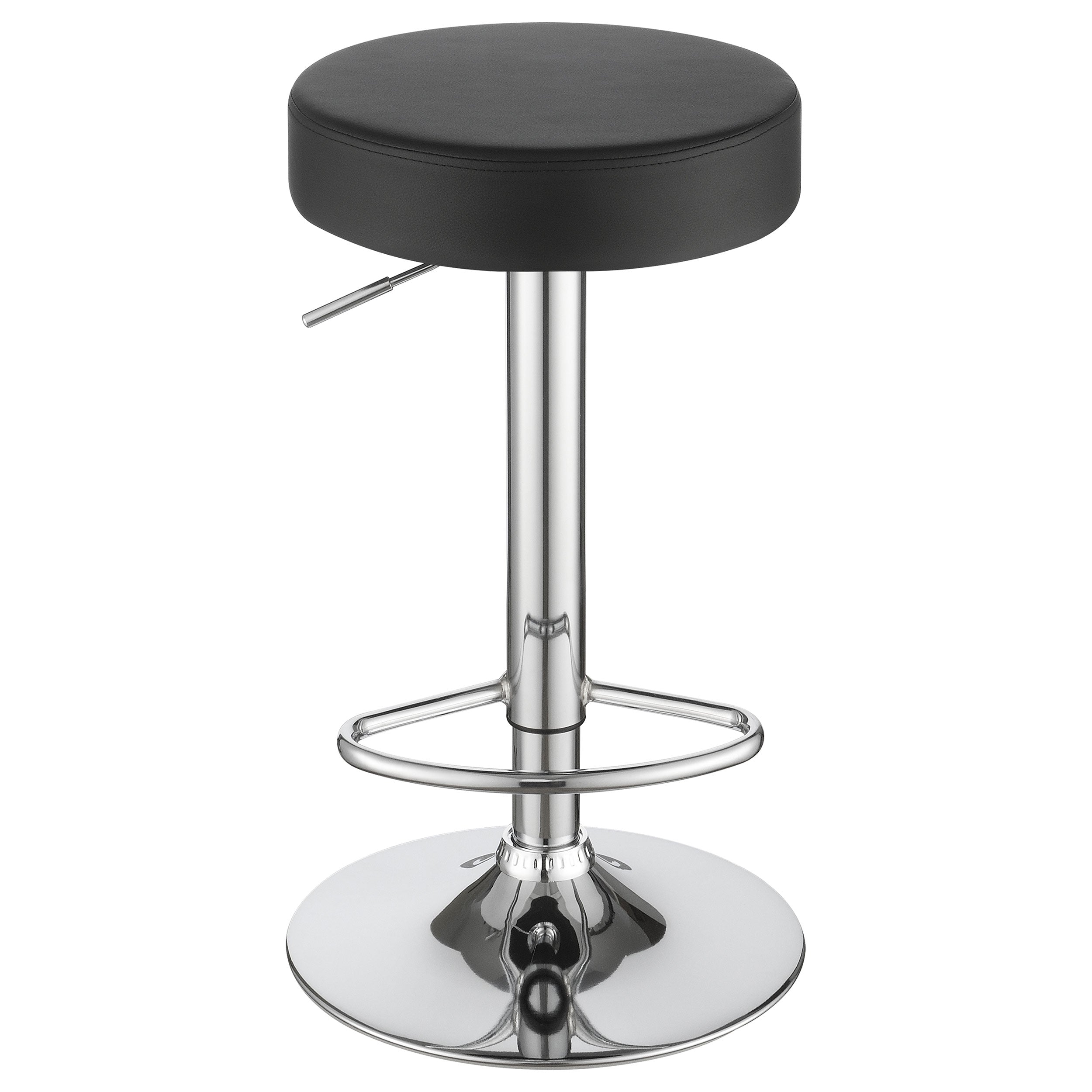 Ramses 29-inch Adjustable Bar Stool Chrome and Black — view 3
