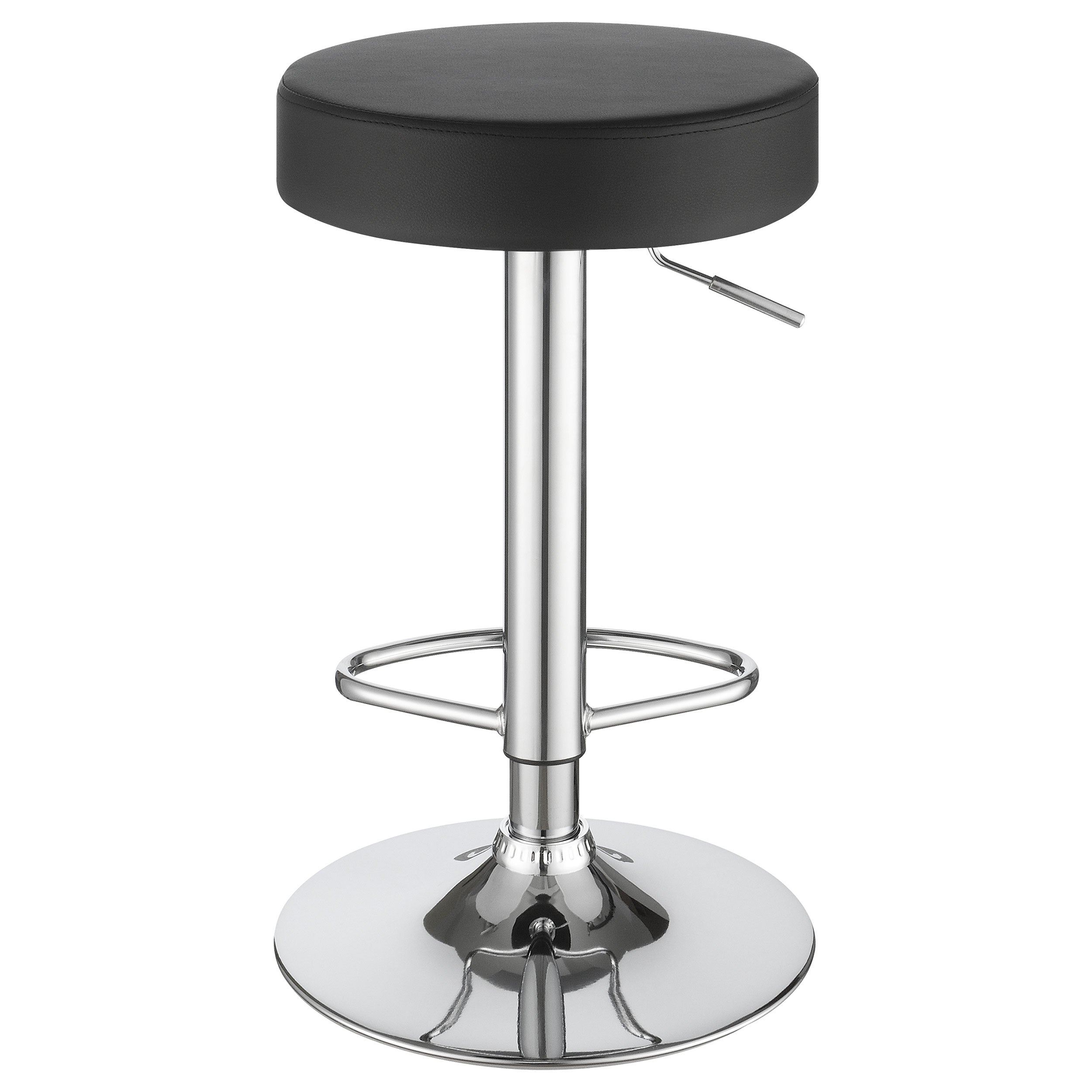 Ramses 29-inch Adjustable Bar Stool Chrome and Black — view 5