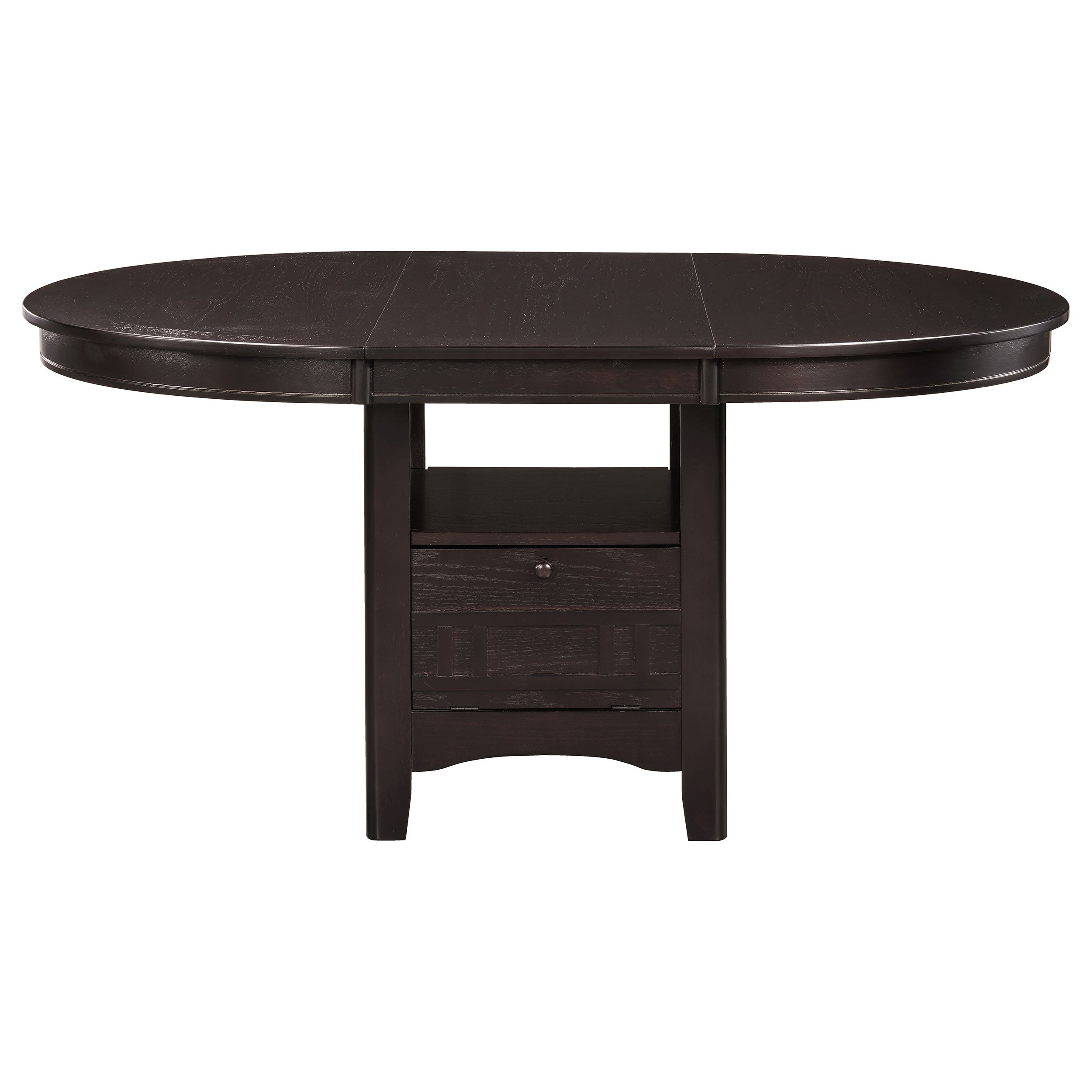 Lavon Oval 60-inch Wood Extension Leaf Dining Table Espresso — view 3
