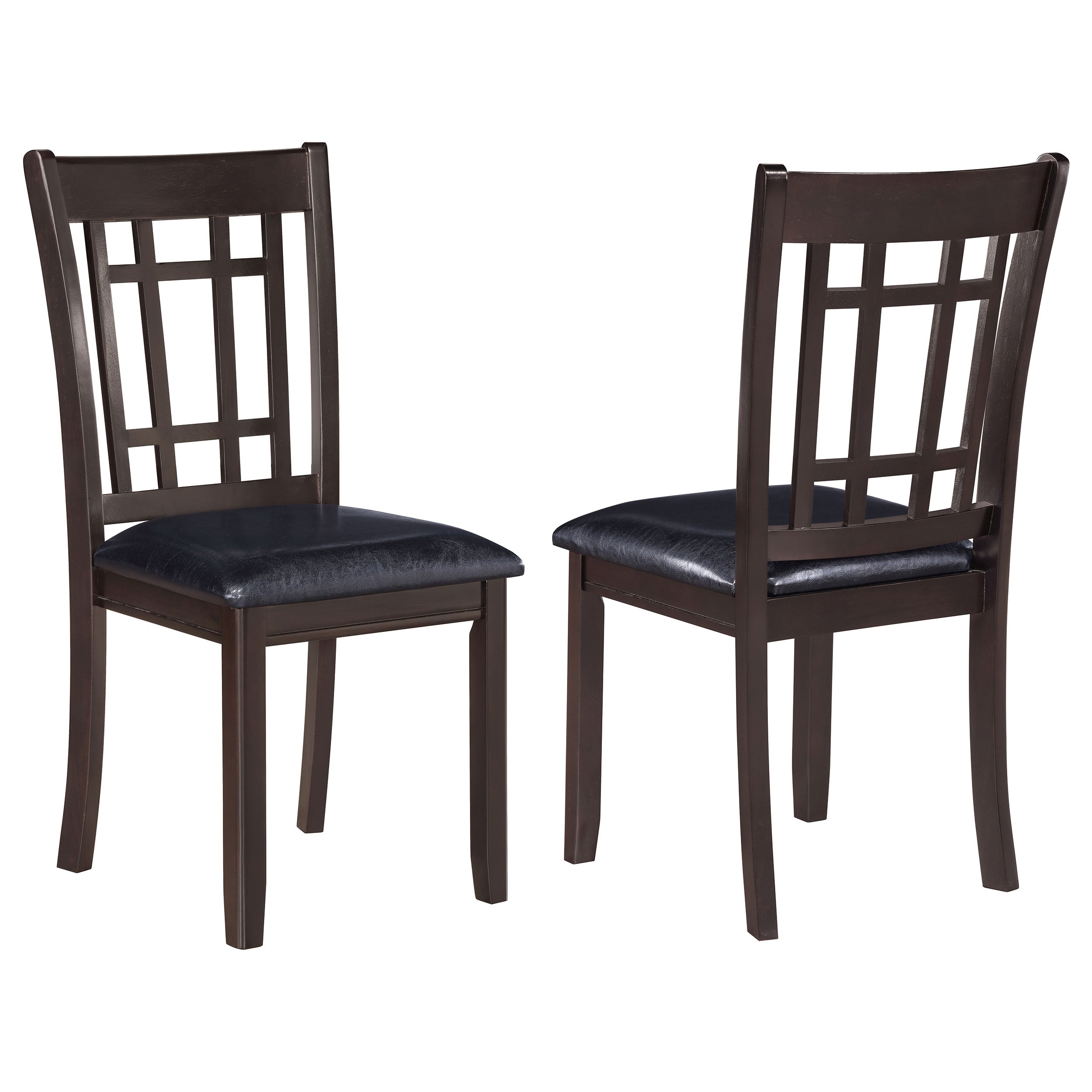 Lavon Wood Dining Side Chair Black and Espresso (Set of 2) — view 1
