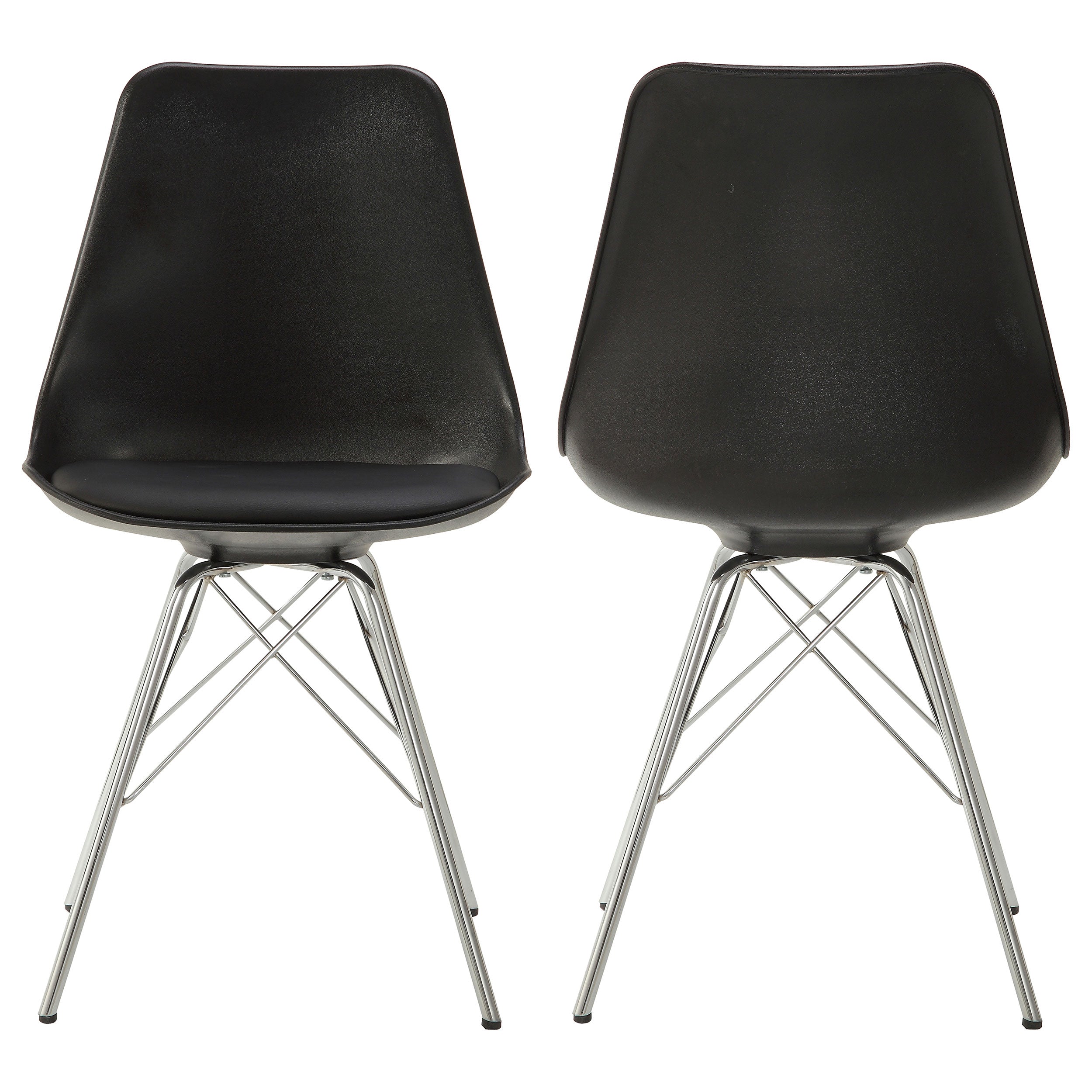 Juniper Polypropylene Dining Side Chair Black (Set of 2) — view 1