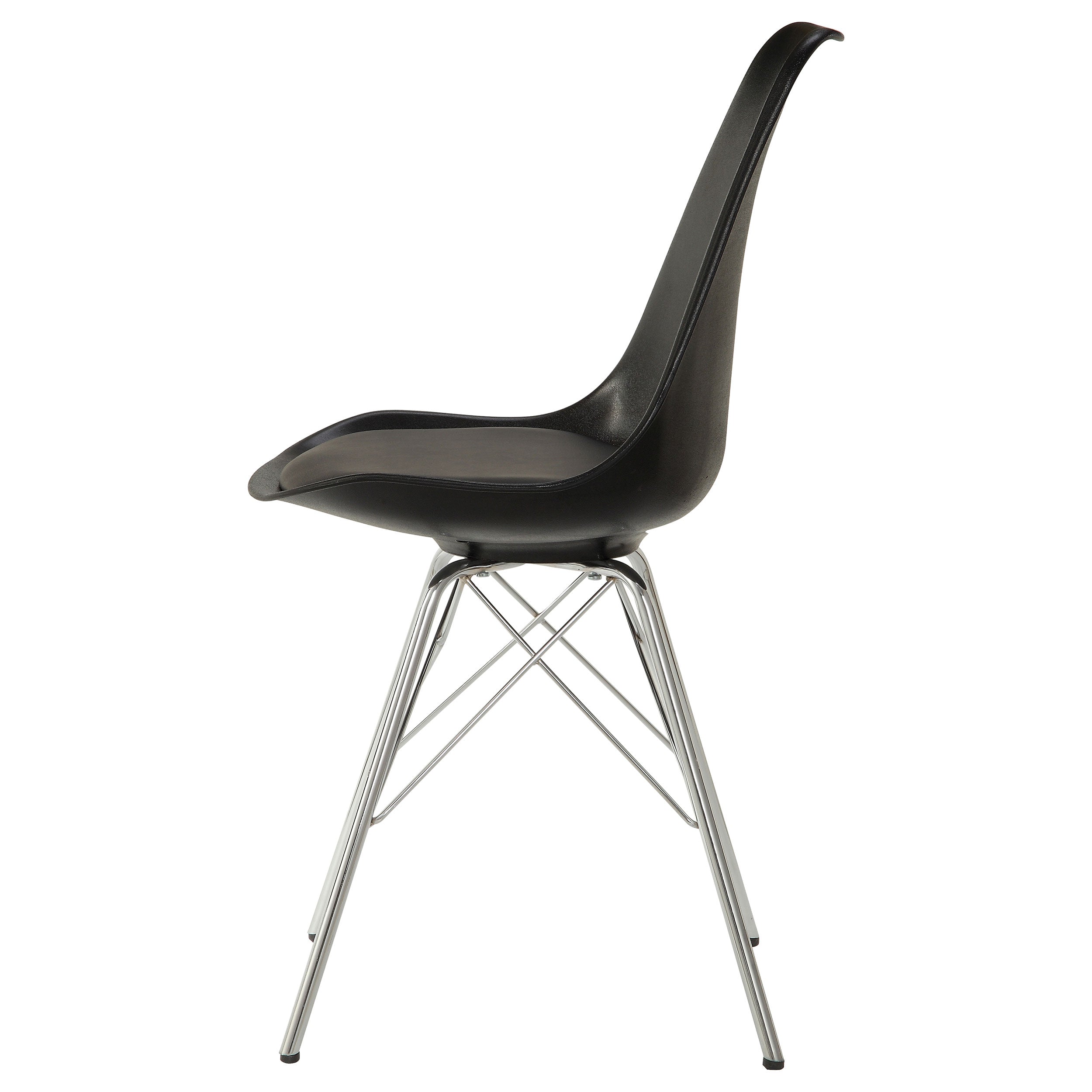 Juniper Polypropylene Dining Side Chair Black (Set of 2) — view 6