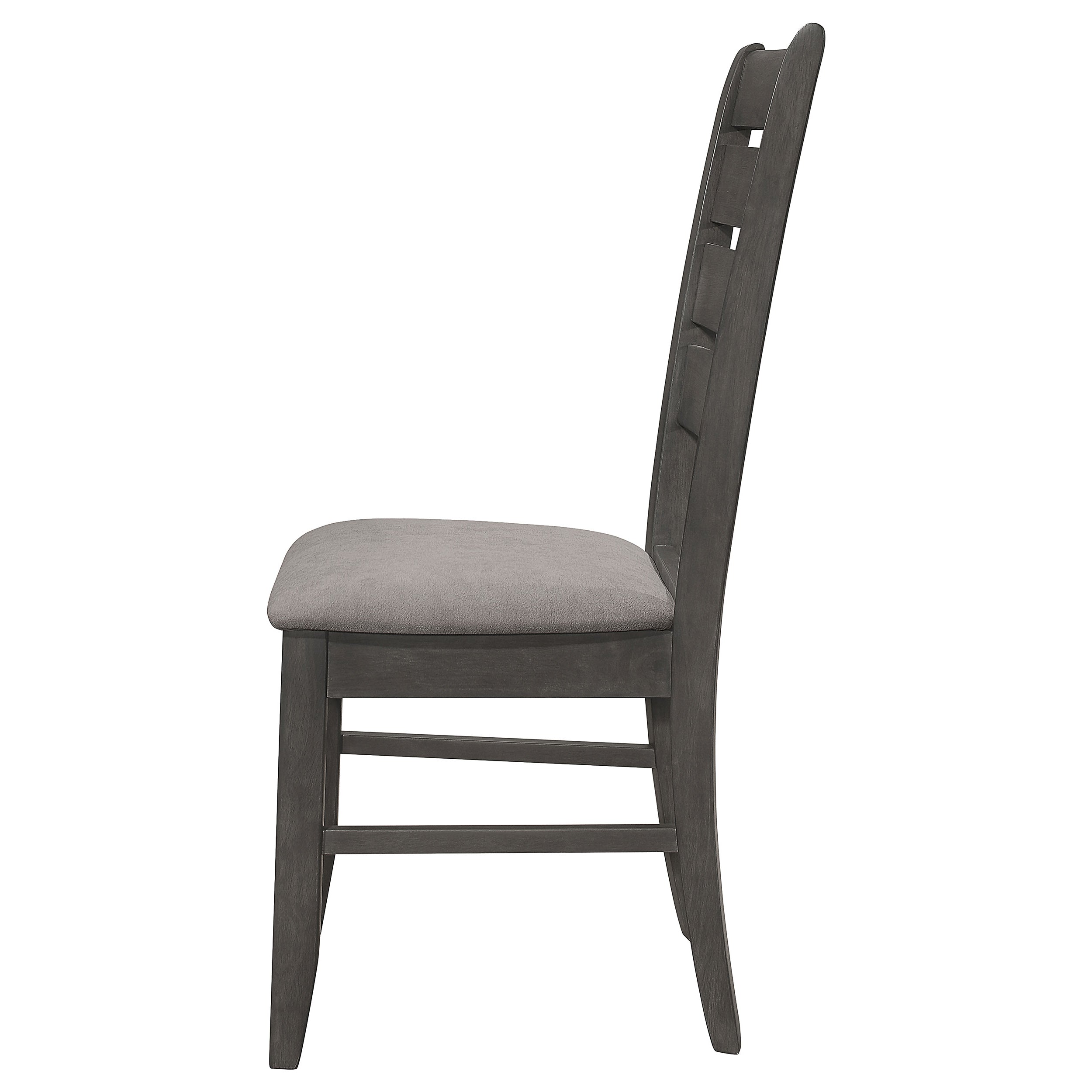 Dalila Wood Dining Side Chair Dark Grey (Set of 2) — view 6
