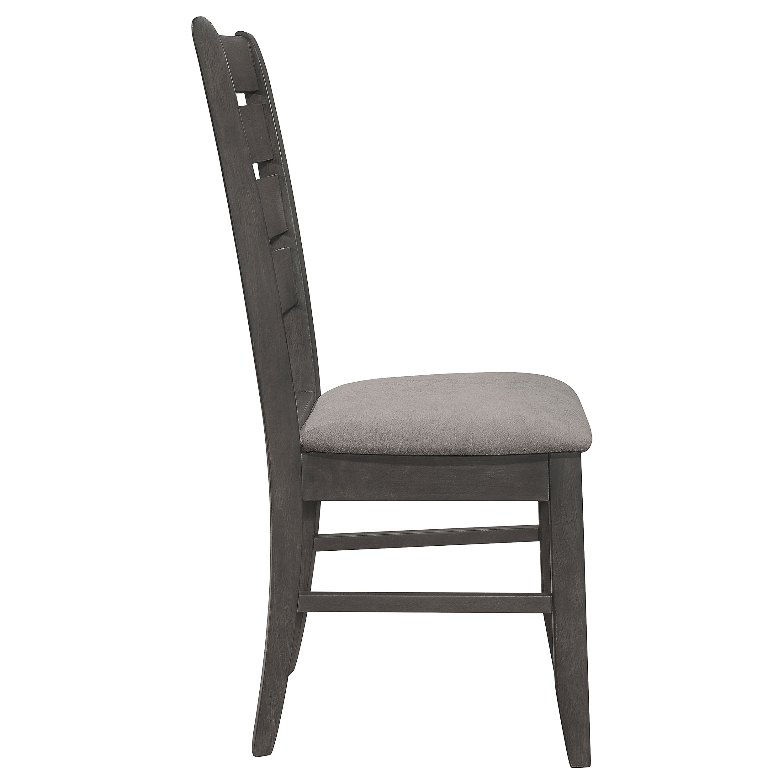 Dalila Wood Dining Side Chair Dark Grey (Set of 2) — view 10