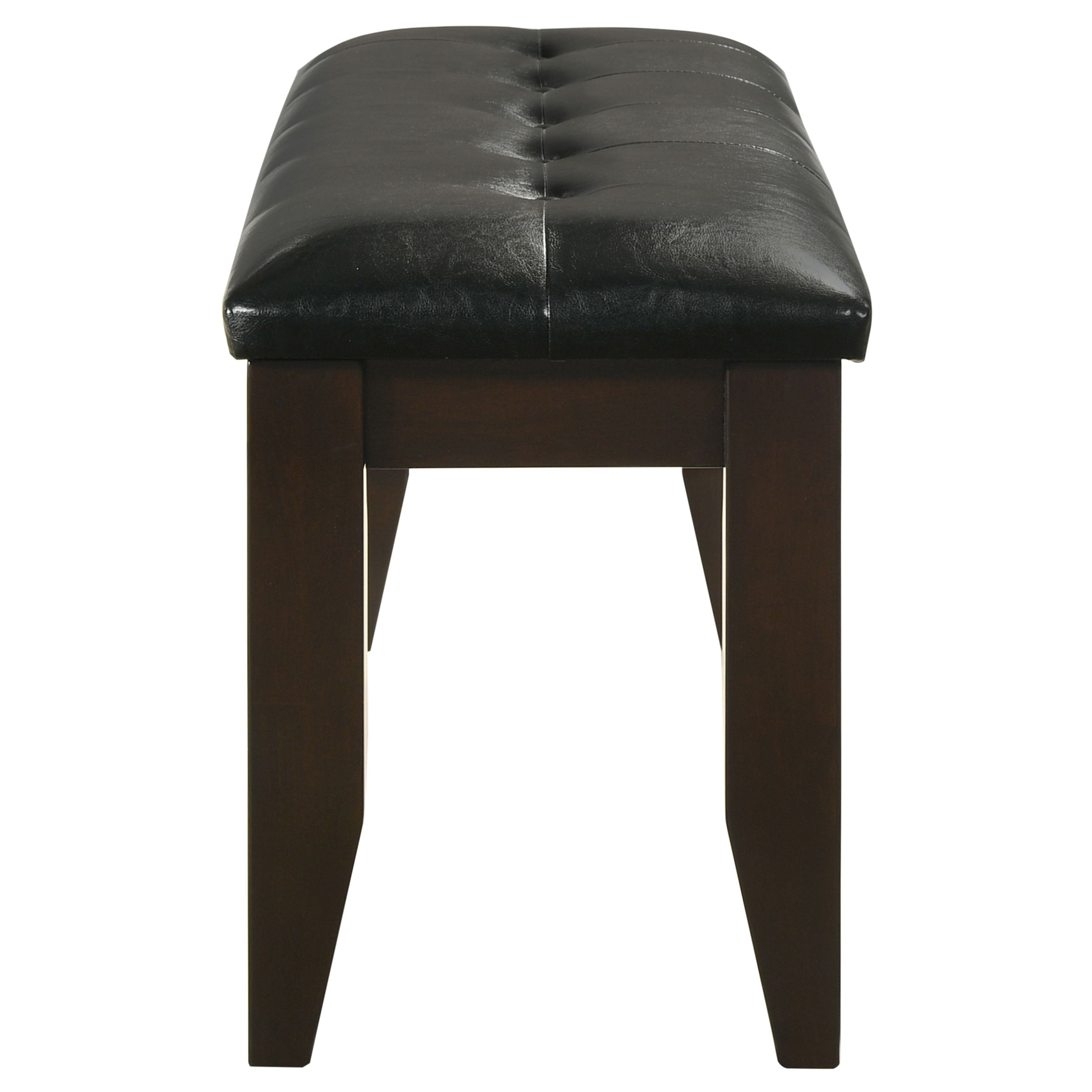 Dalila Leatherette Upholstered Wood Dining Bench Cappuccino — view 4