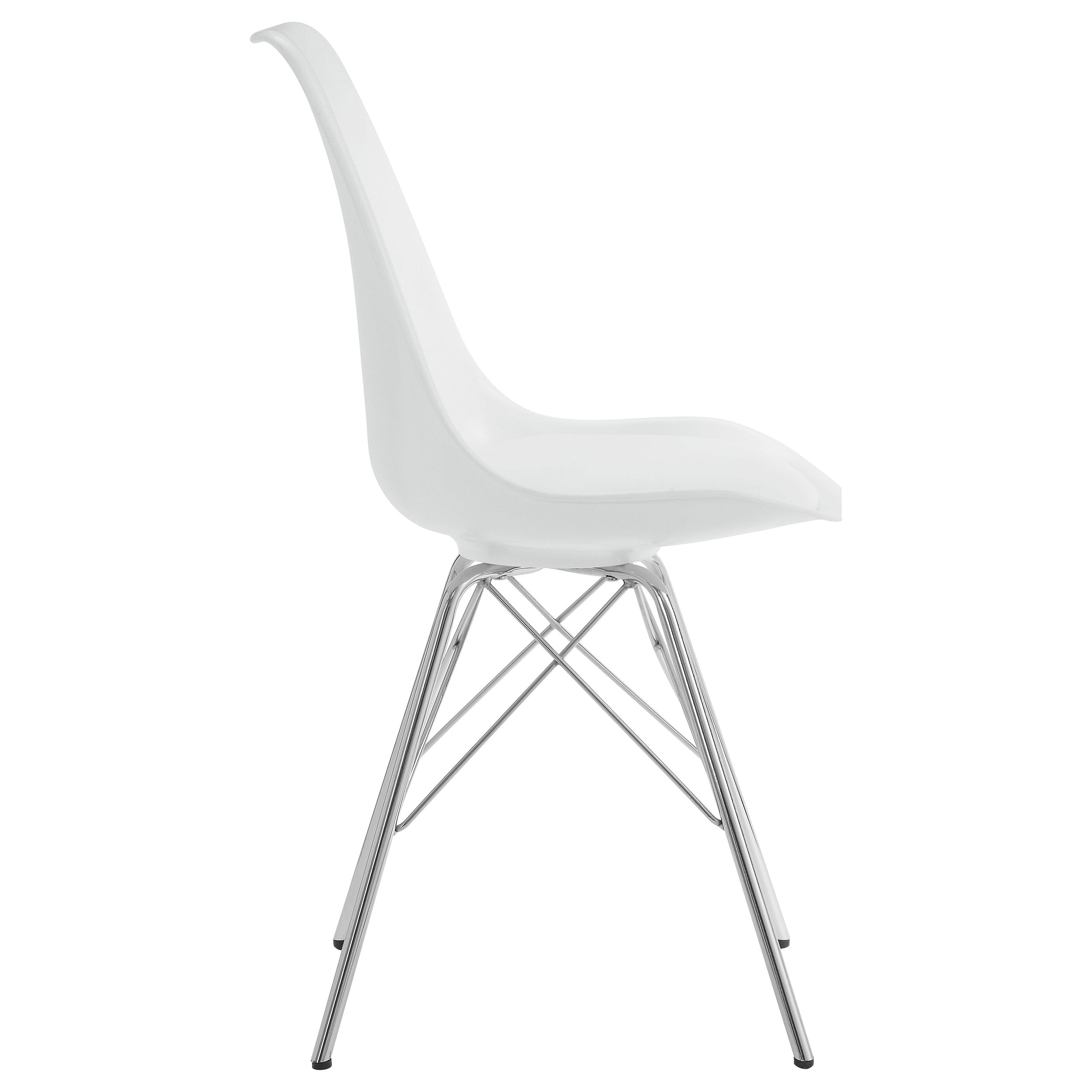 Juniper Polypropylene Dining Side Chair White (Set of 2) — view 8