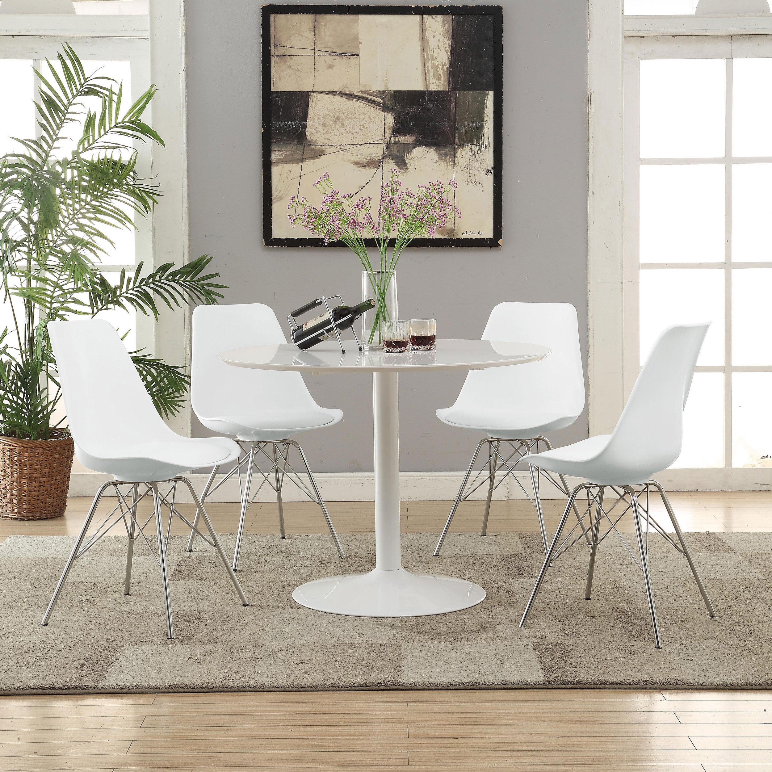 Juniper Polypropylene Dining Side Chair White (Set of 2) — view 11