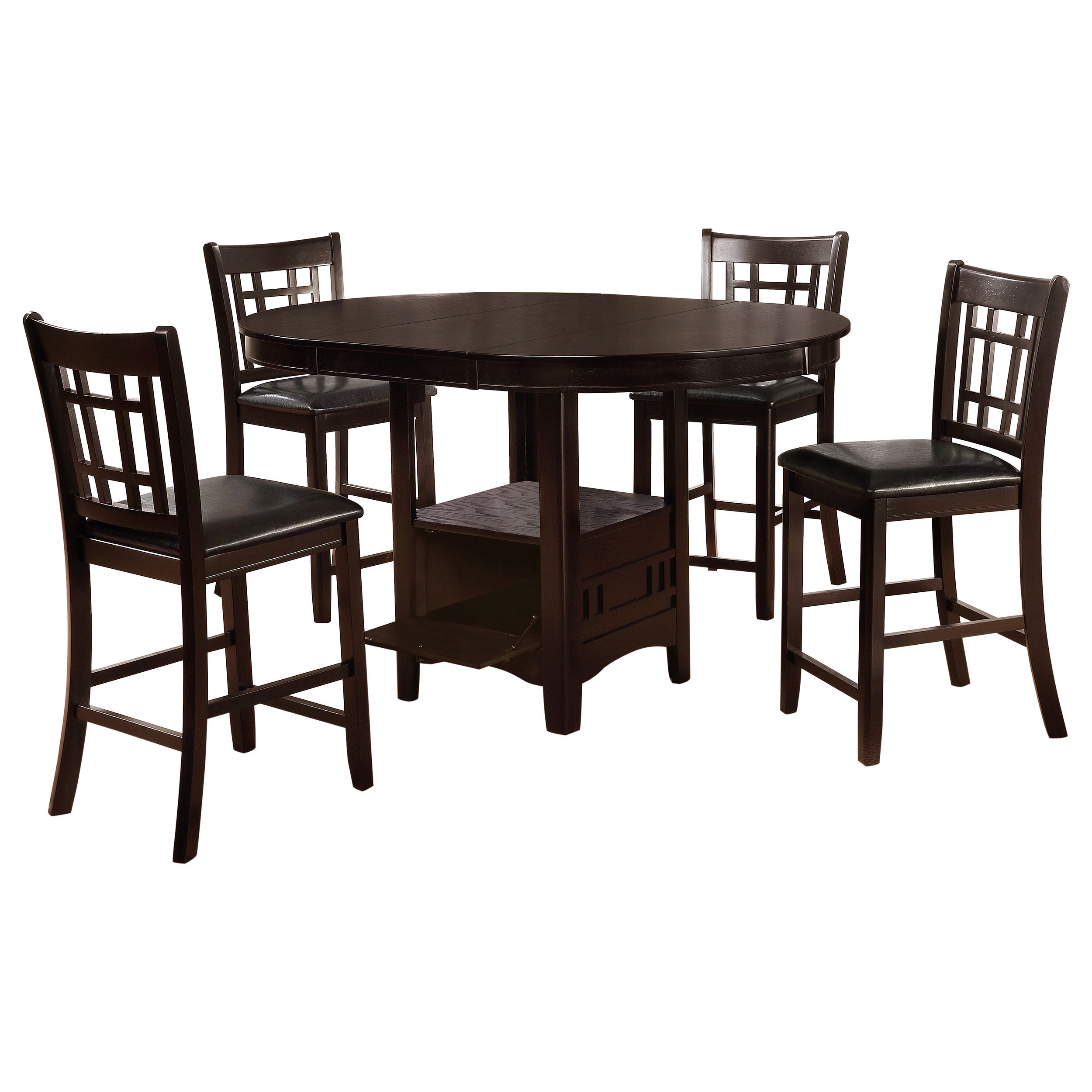 Lavon 5-piece Oval Counter Height Dining Set Espresso — view 2