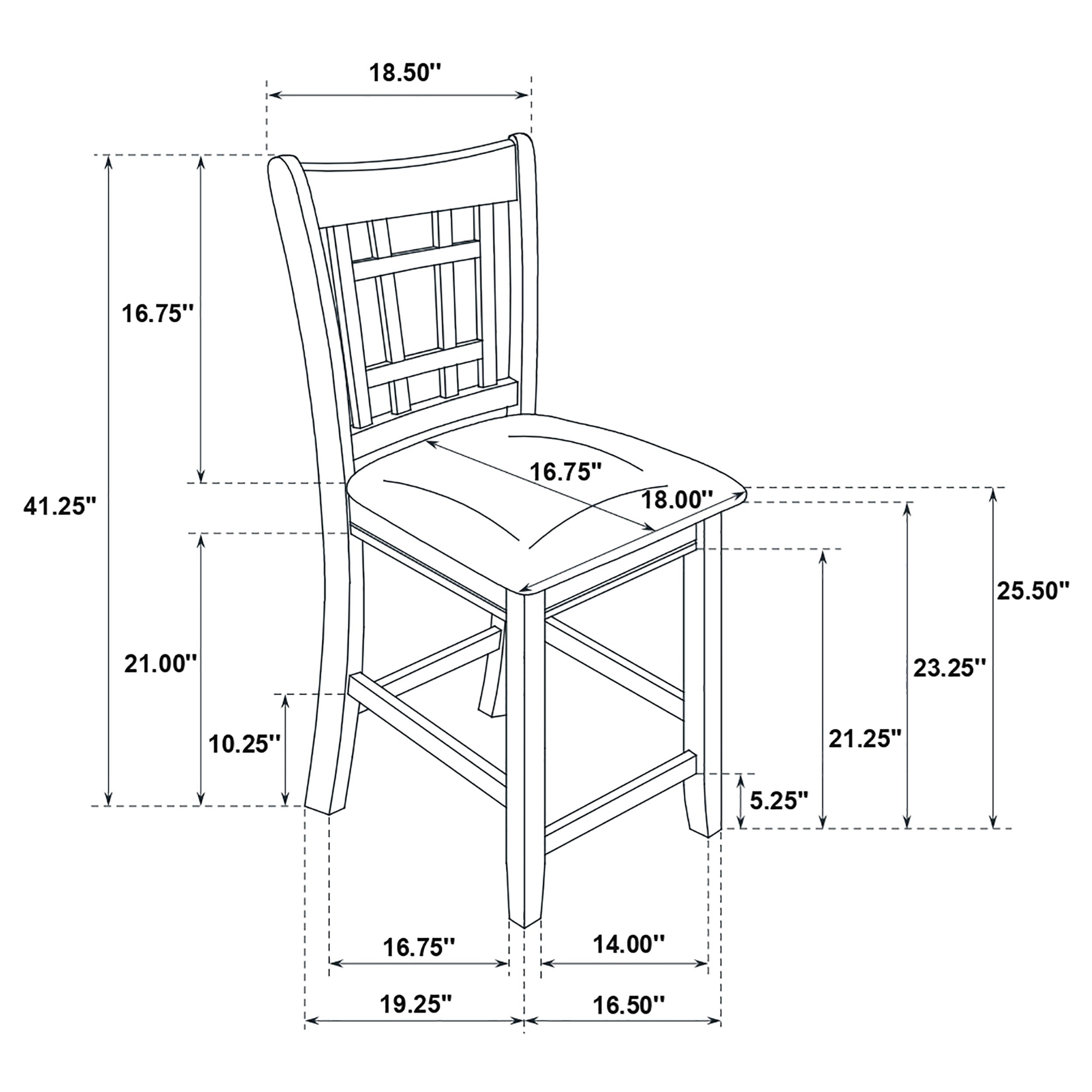 Lavon 5-piece Oval Counter Height Dining Set Espresso — view 11