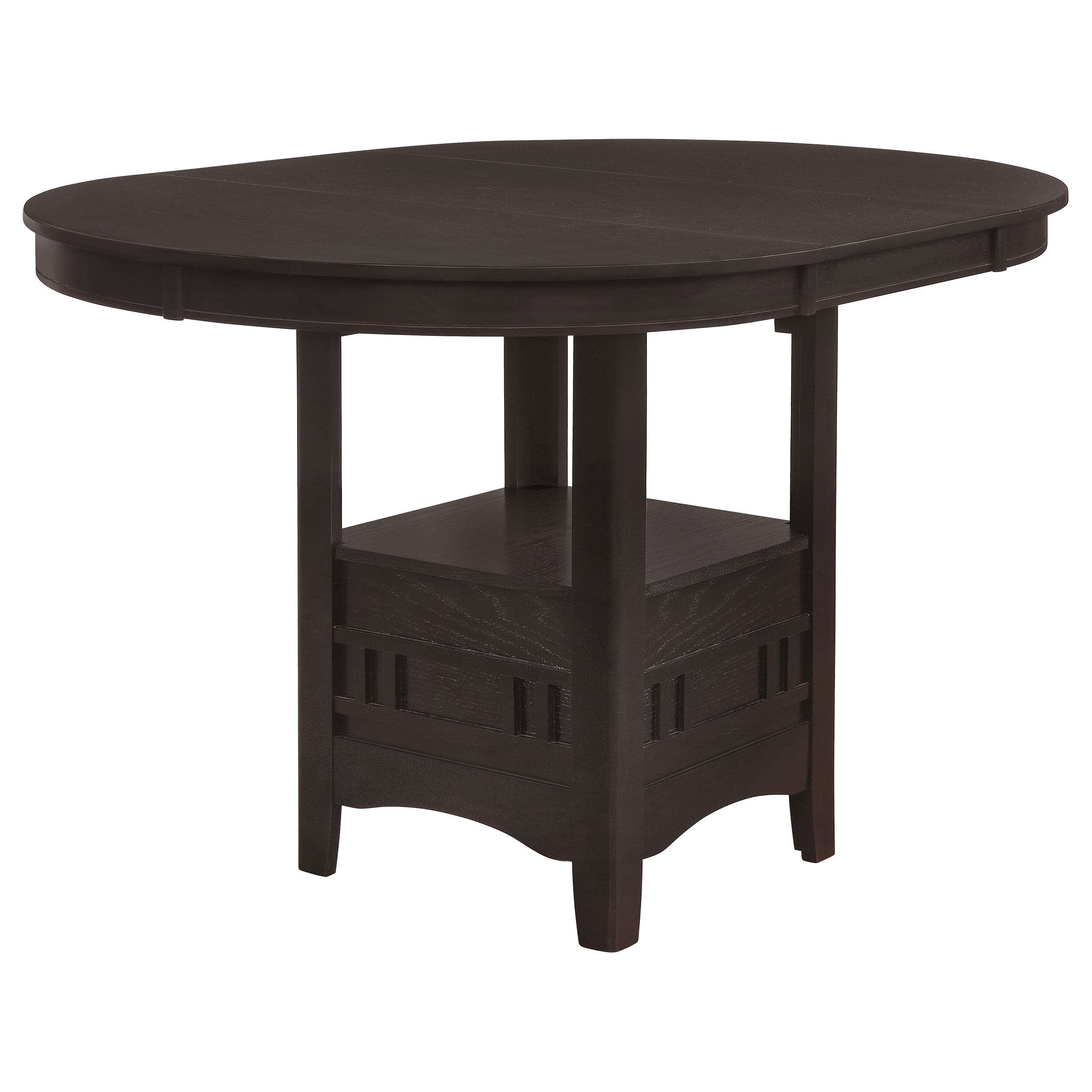 Lavon Oval 60-inch Counter Height Extension Dining Table Espresso — view 6