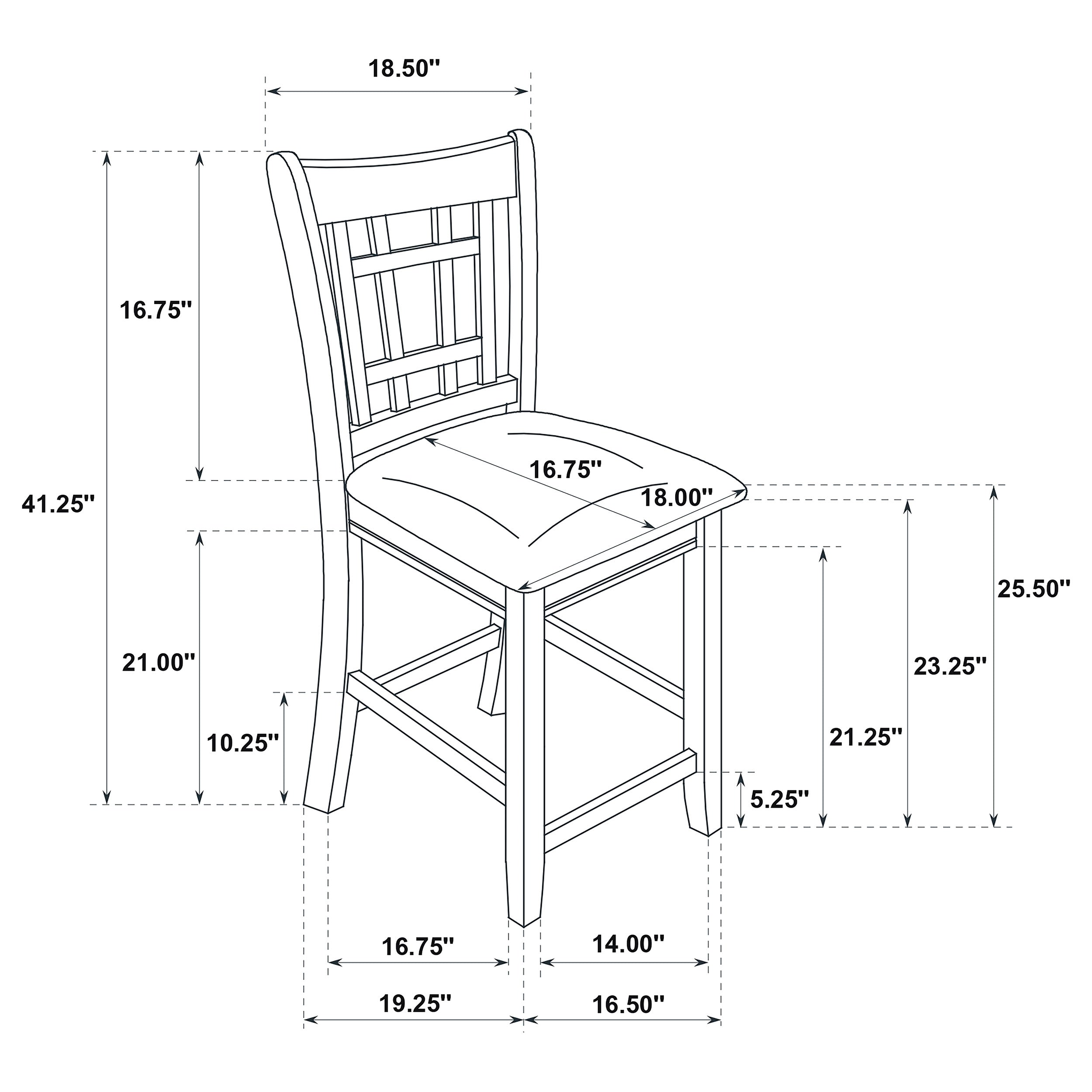 Lavon Wood Counter Height Dining Chair Black and Espresso (Set of 2) — view 11