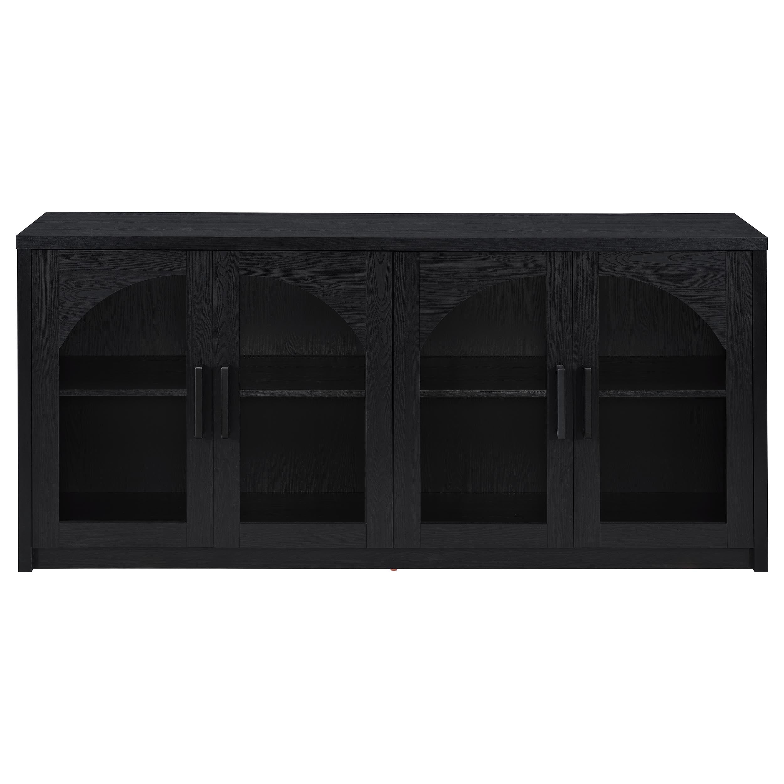 Riva 4-door Dining Sideboard Buffet Storage Credenza Black — view 4