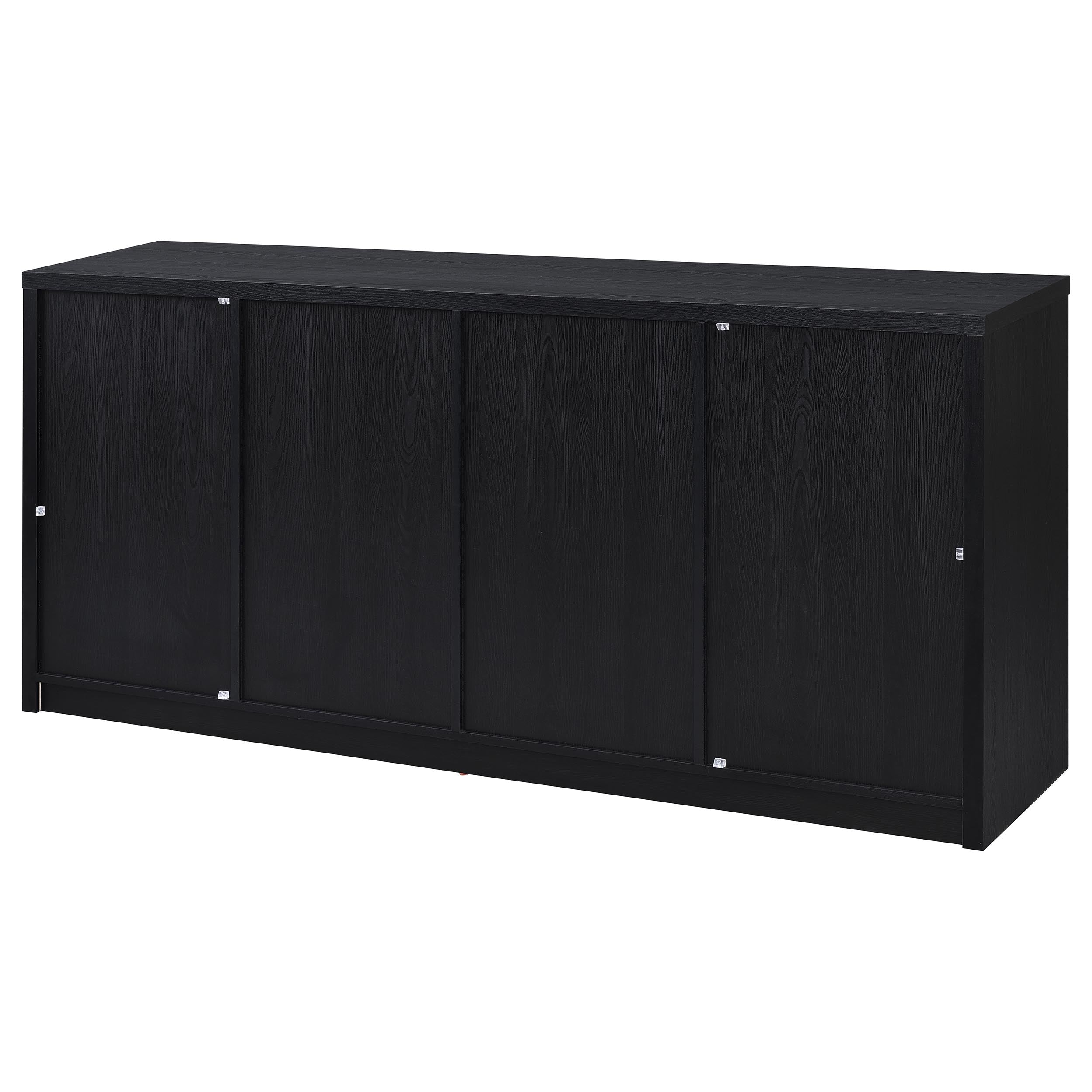Riva 4-door Dining Sideboard Buffet Storage Credenza Black — view 8