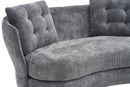 Loveseat Sofa, Upholstered Couch With Metal Legs