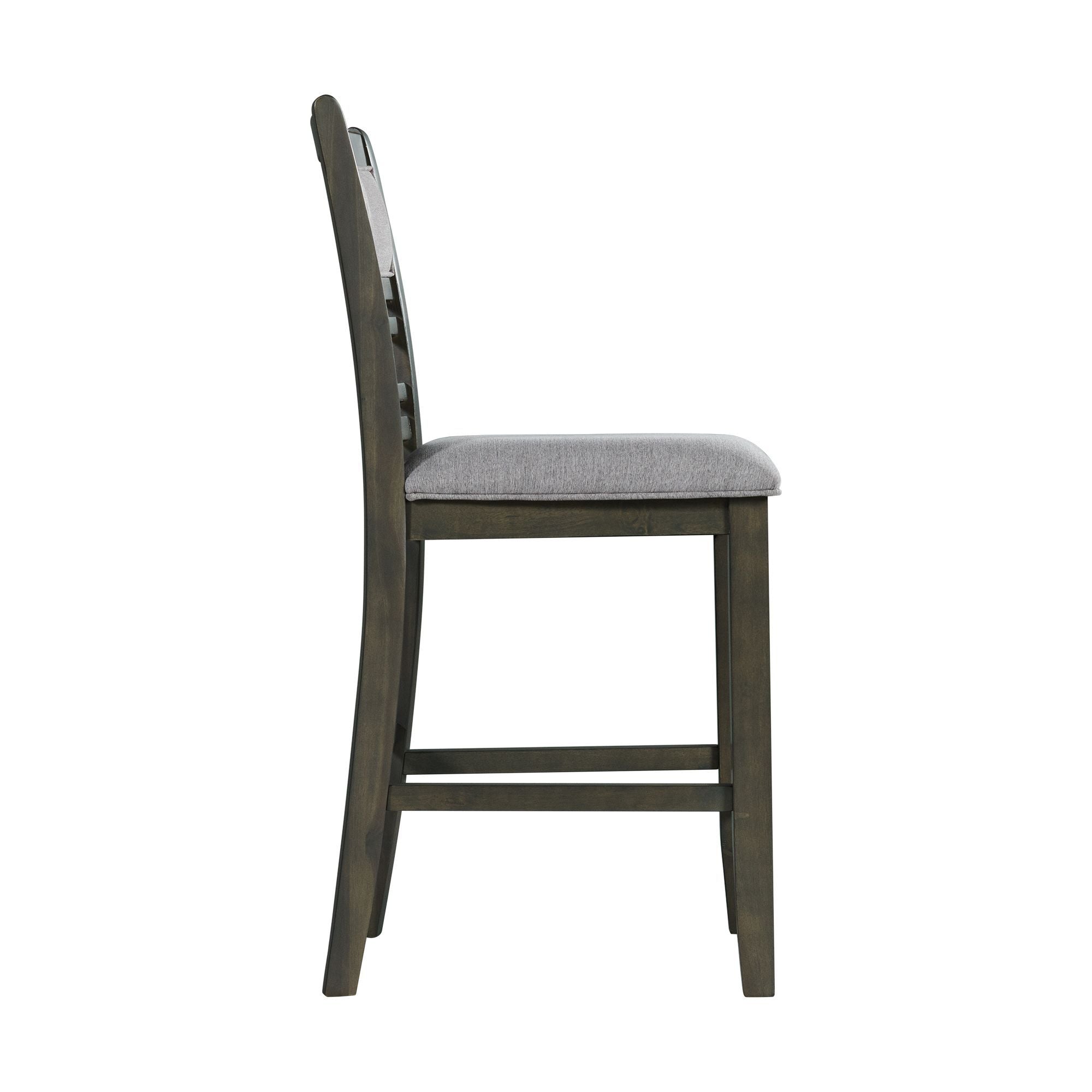 Amherst Counter Side Chair With Cushion (Set of 2) in Dark Gray by Elements International, view 4