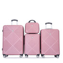 4 Piece Lightweight Suitcase, Makeup Box, Aircraft Wheels