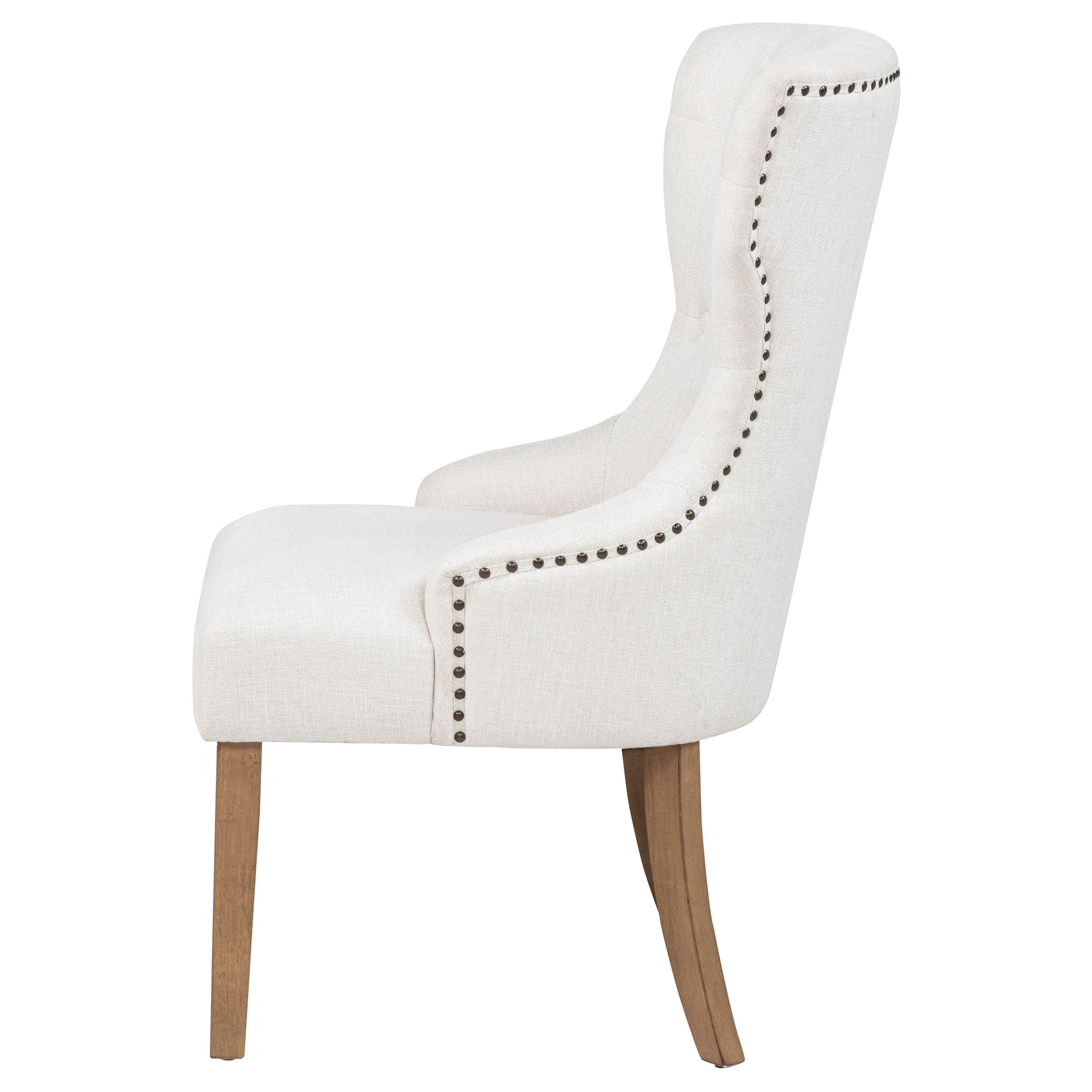 Baney Fabric Upholstered Dining Side Chair Beige and Rustic Grey — view 5