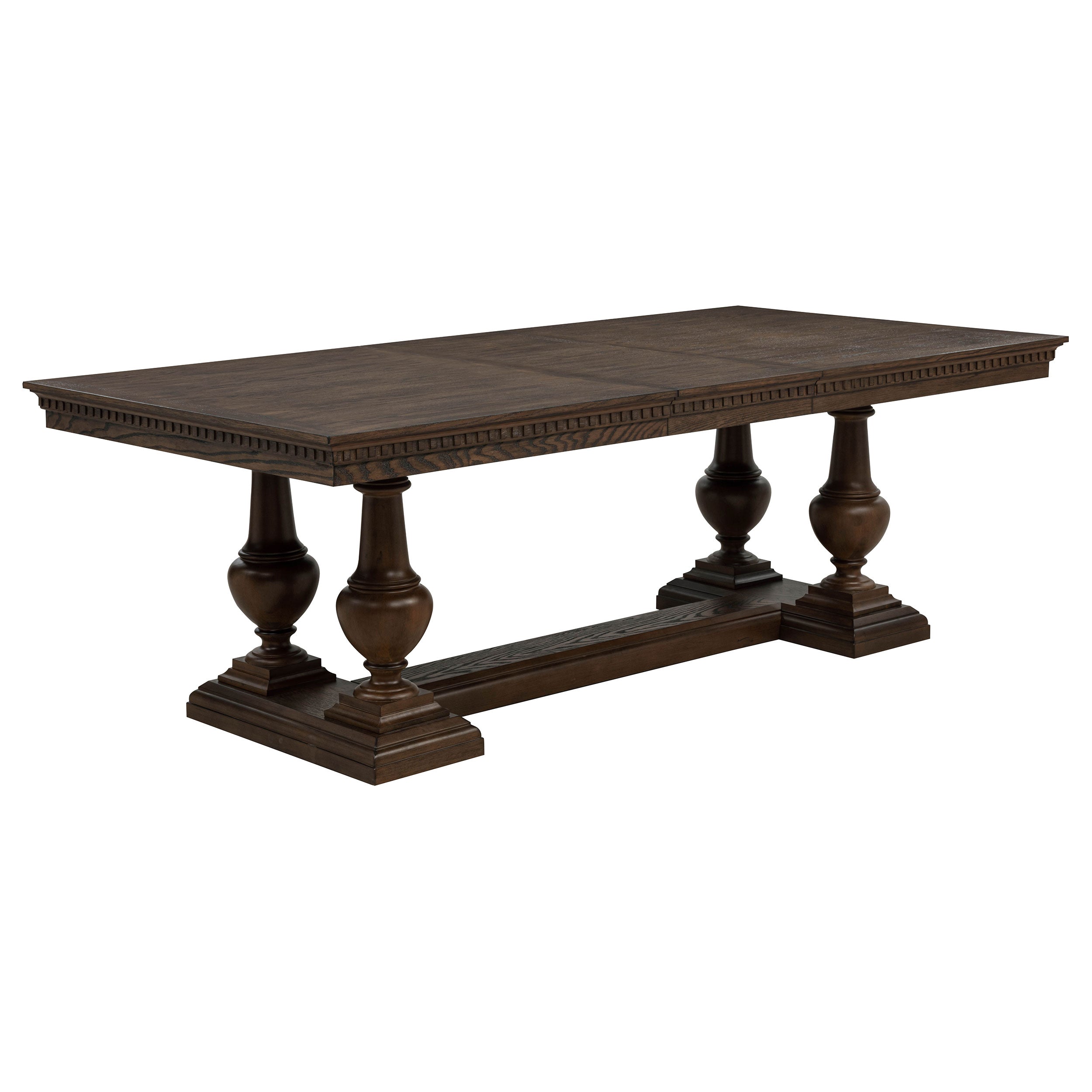 Ridgewell Rectangular Trestle Dining Table Dark Oak — view 3