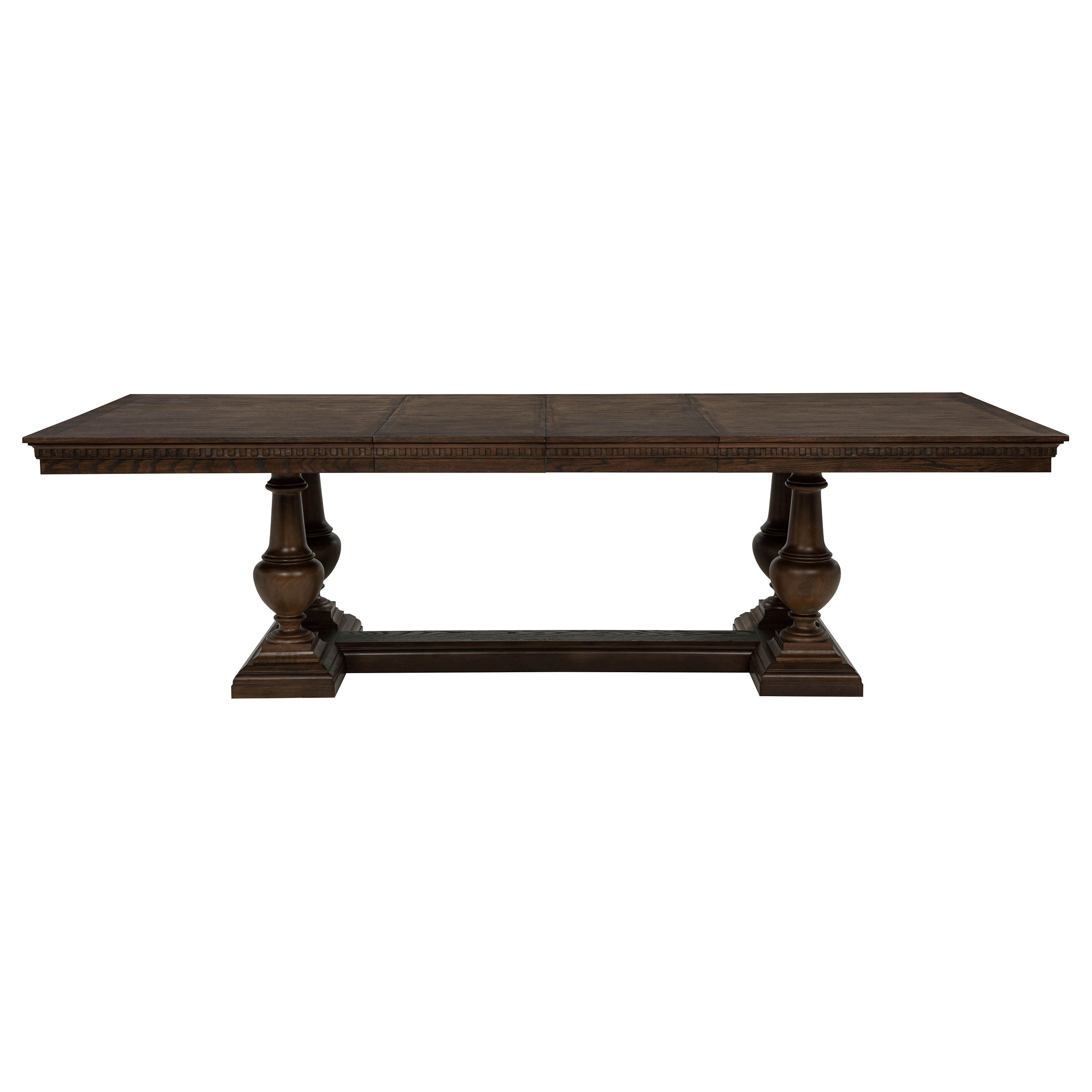 Ridgewell Rectangular Trestle Dining Table Dark Oak — view 4