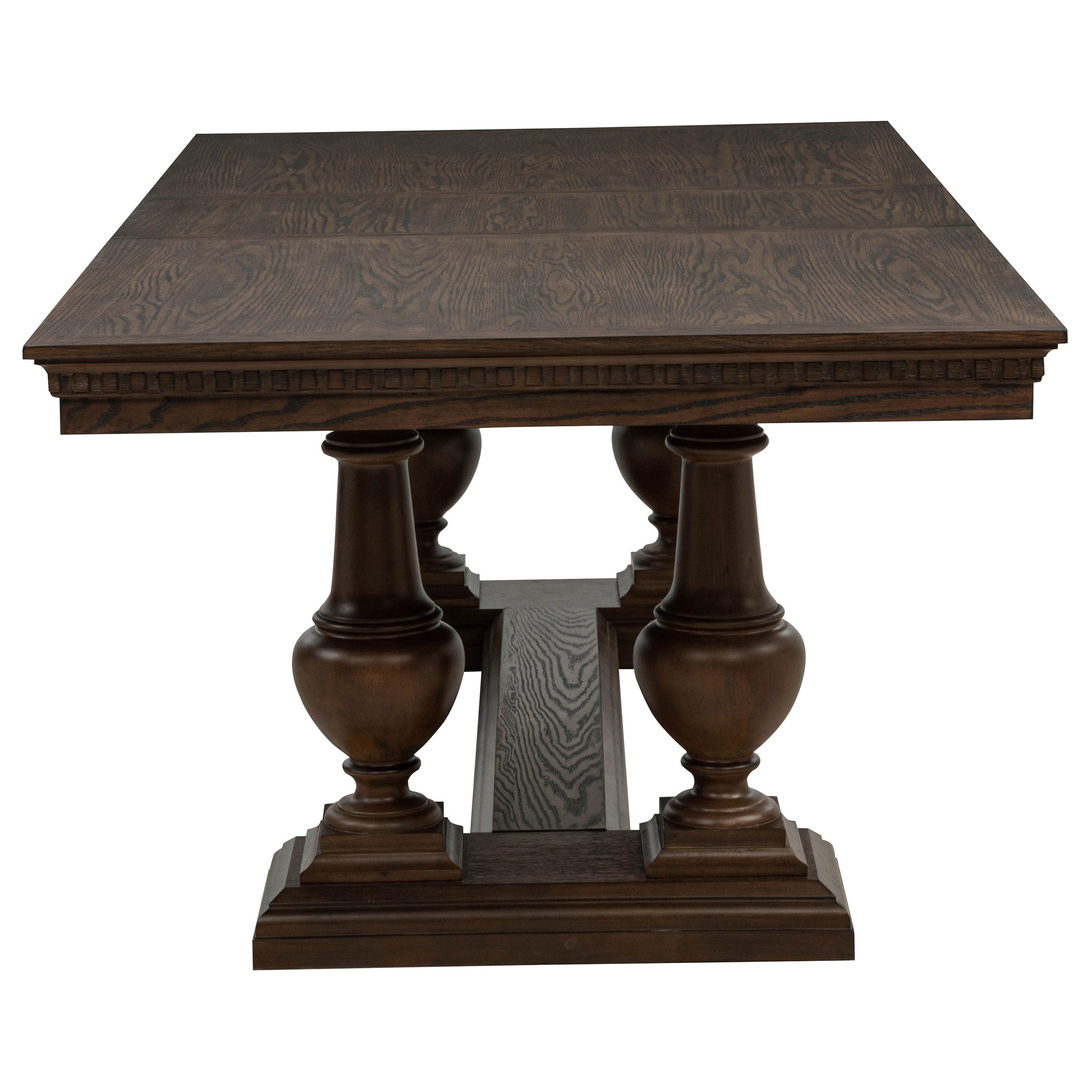 Ridgewell Rectangular Trestle Dining Table Dark Oak — view 9