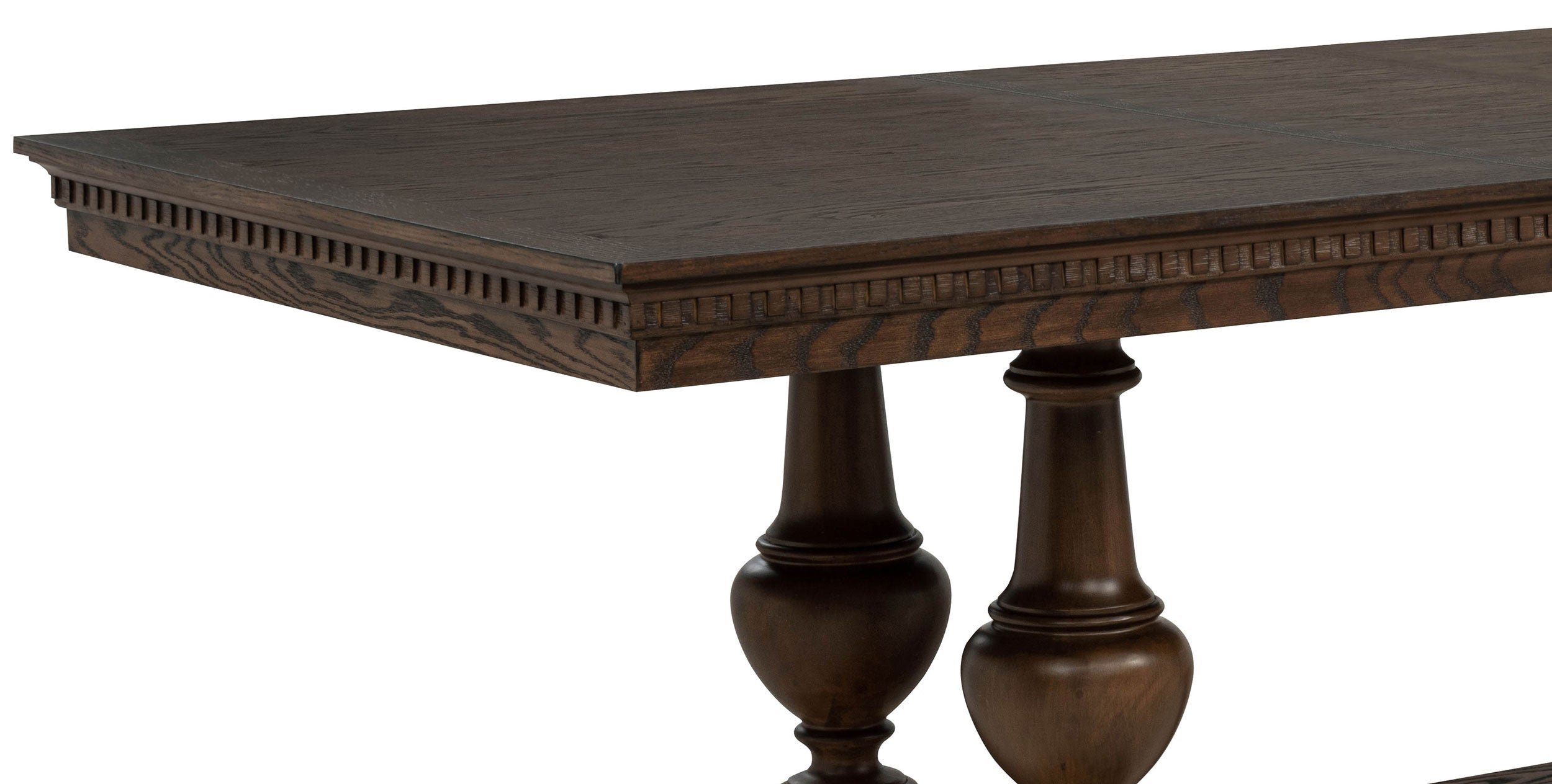 Ridgewell Rectangular Trestle Dining Table Dark Oak — view 12