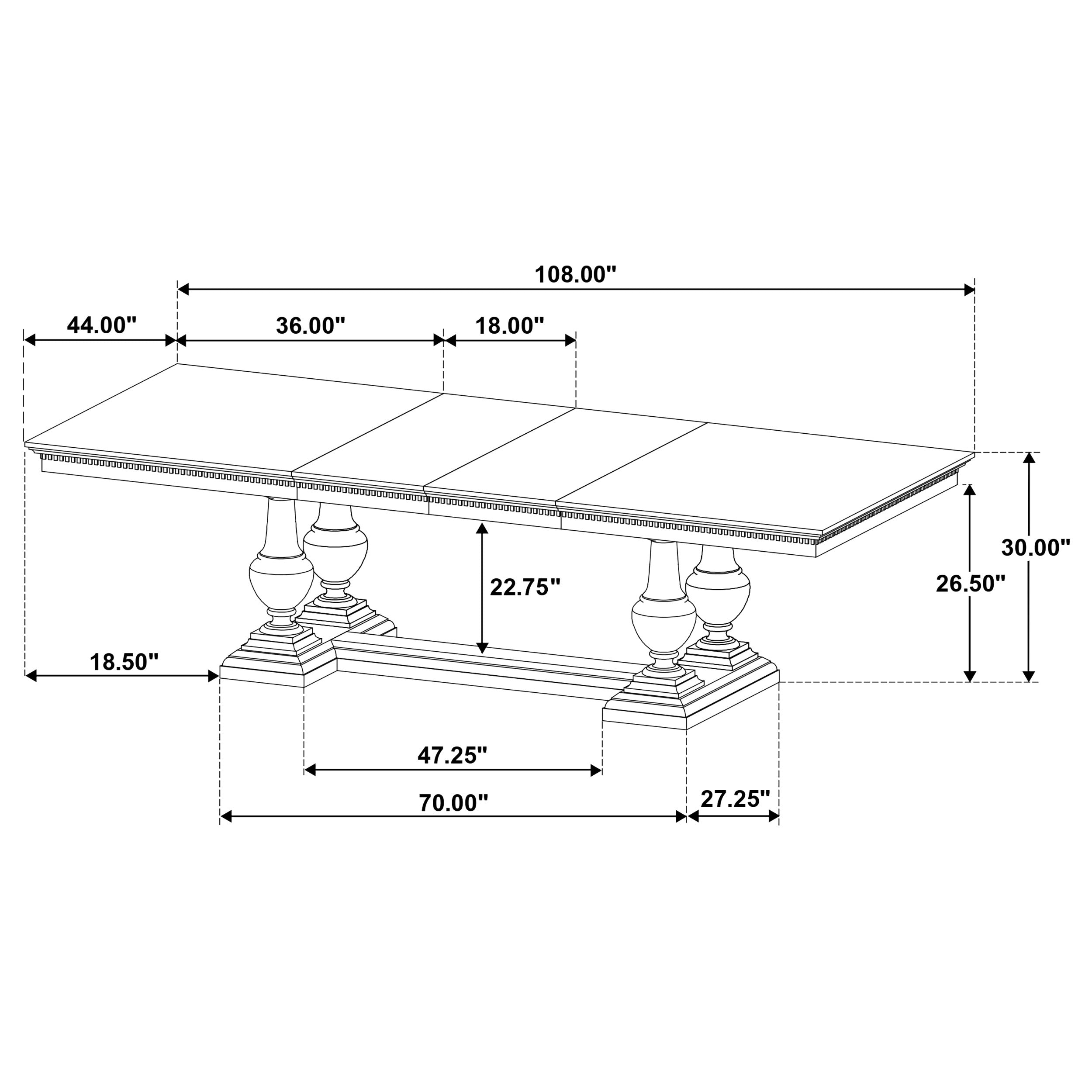 Ridgewell Rectangular Trestle Dining Table Dark Oak — view 14