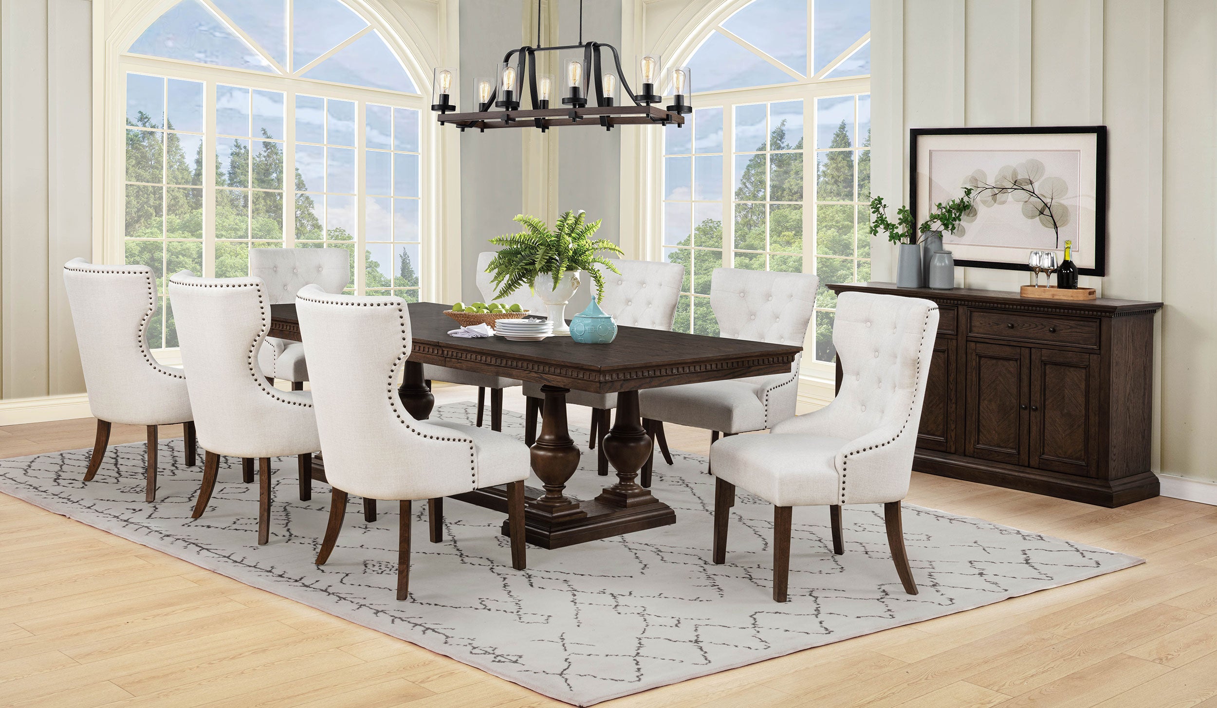 Ridgewell 2-drawer 4-door Dining Server Dark Oak — view 14