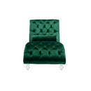 Velvet Chaise Lounge Indoor, Button Tufted Upholstered Chaise Lounge Chair With Pillow