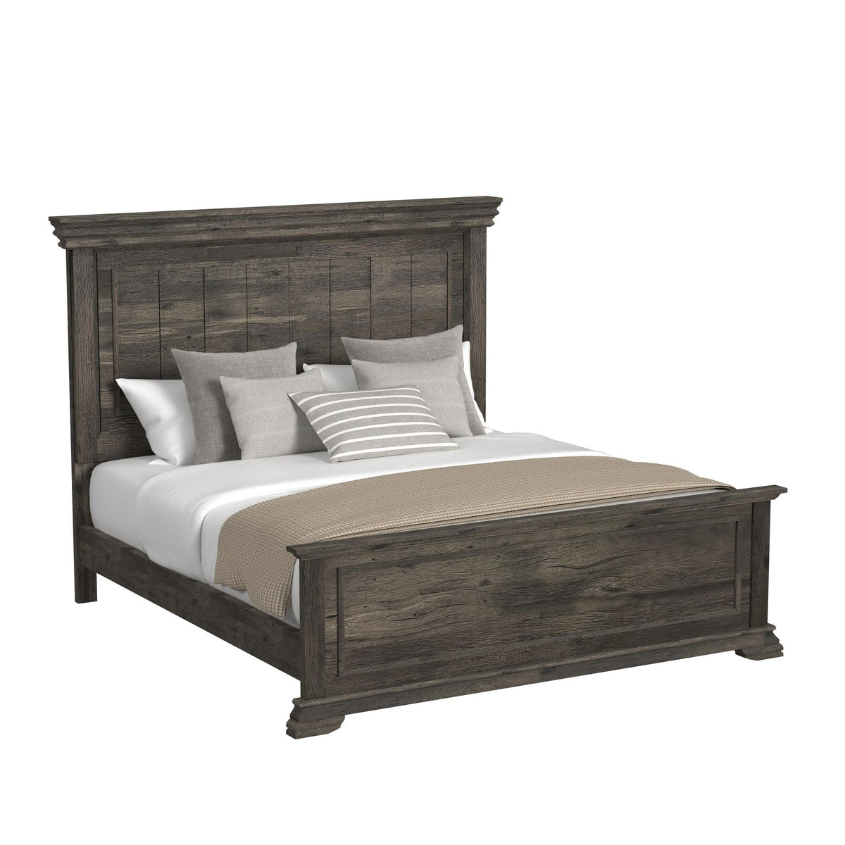 Park Ridge Panel Bed in Dark Gray by Elements International