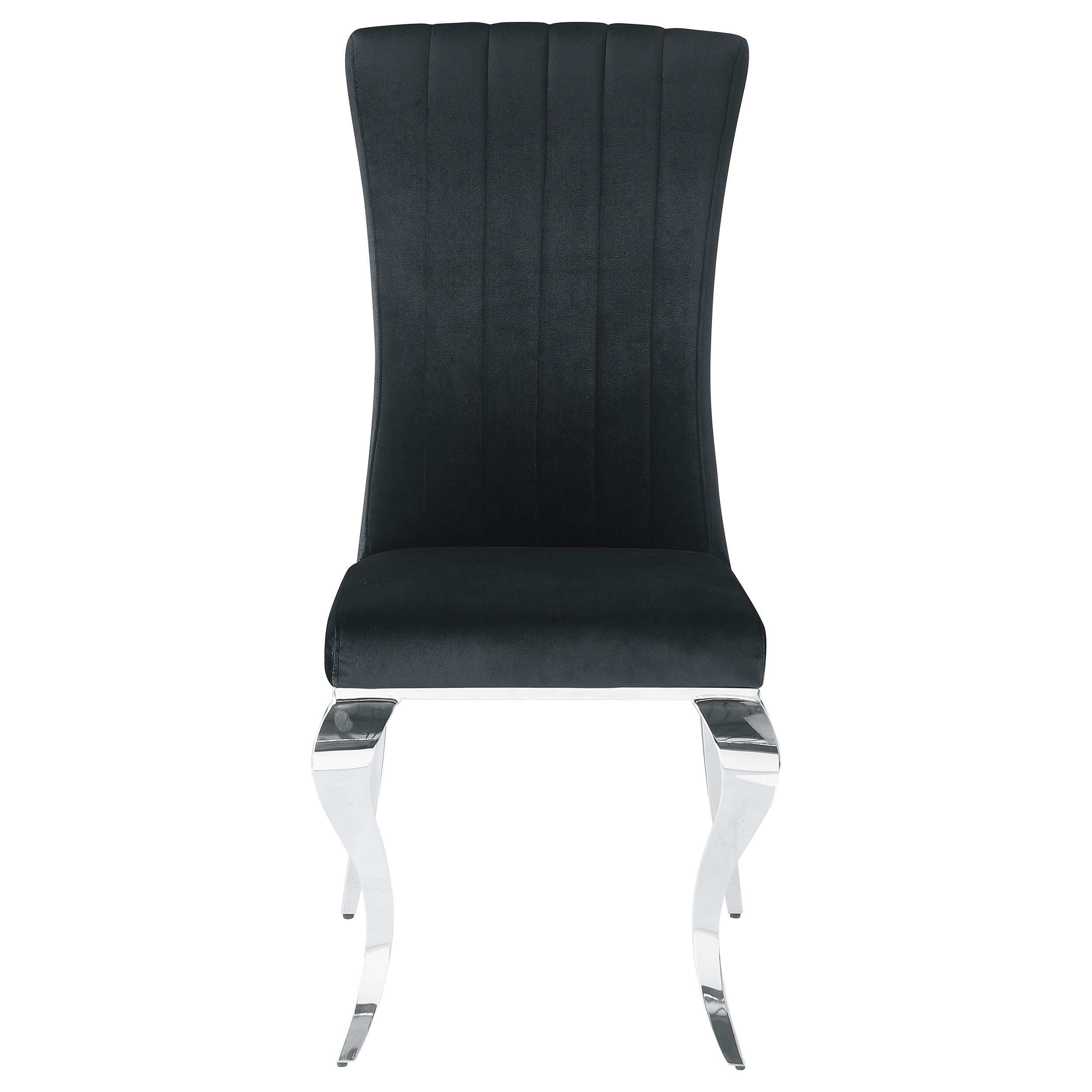 Betty Velvet Upholstered Dining Side Chair Black (Set of 4) — view 4